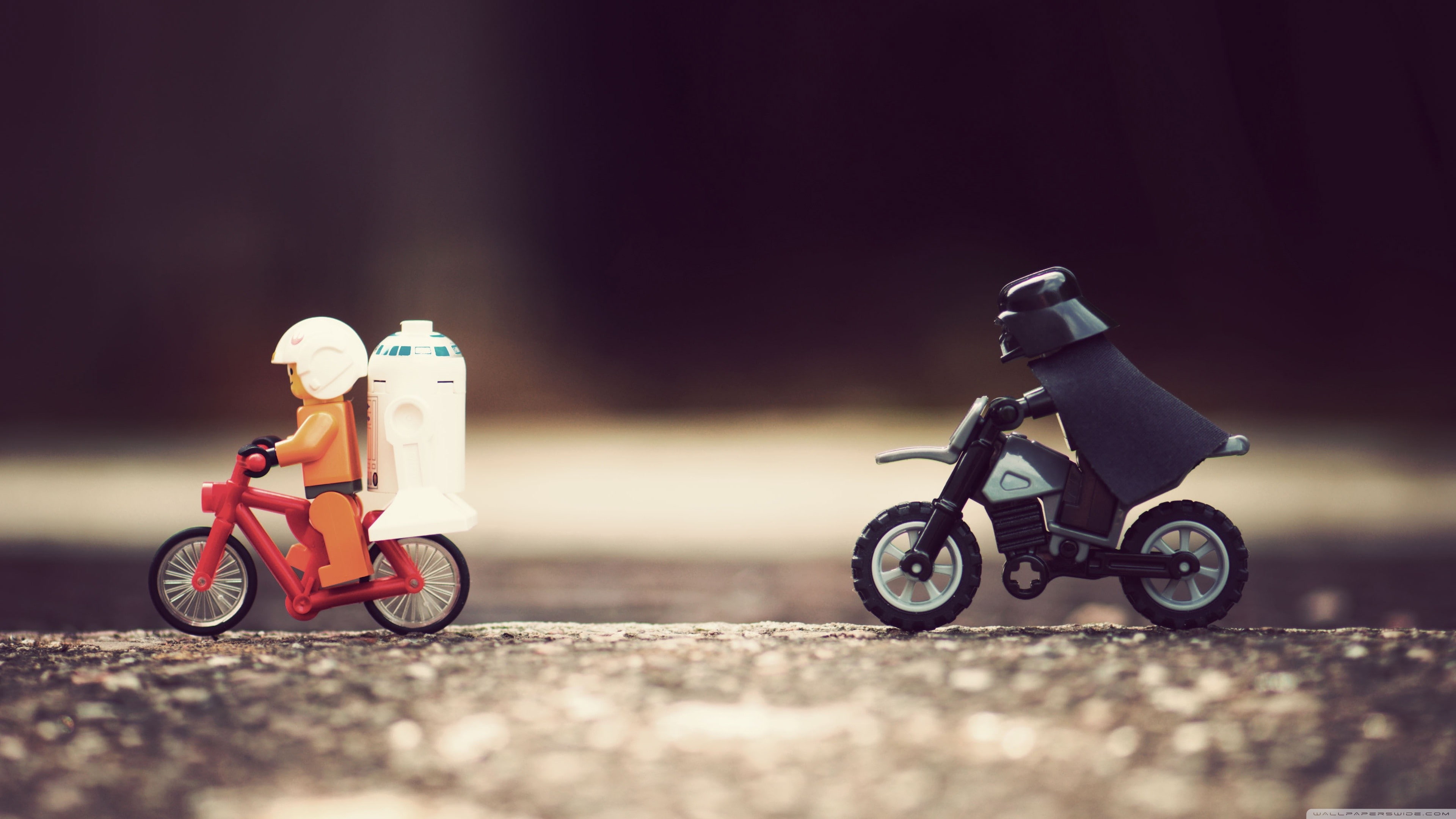star, bike, 4K, funny, wars, legos, HD Wallpaper