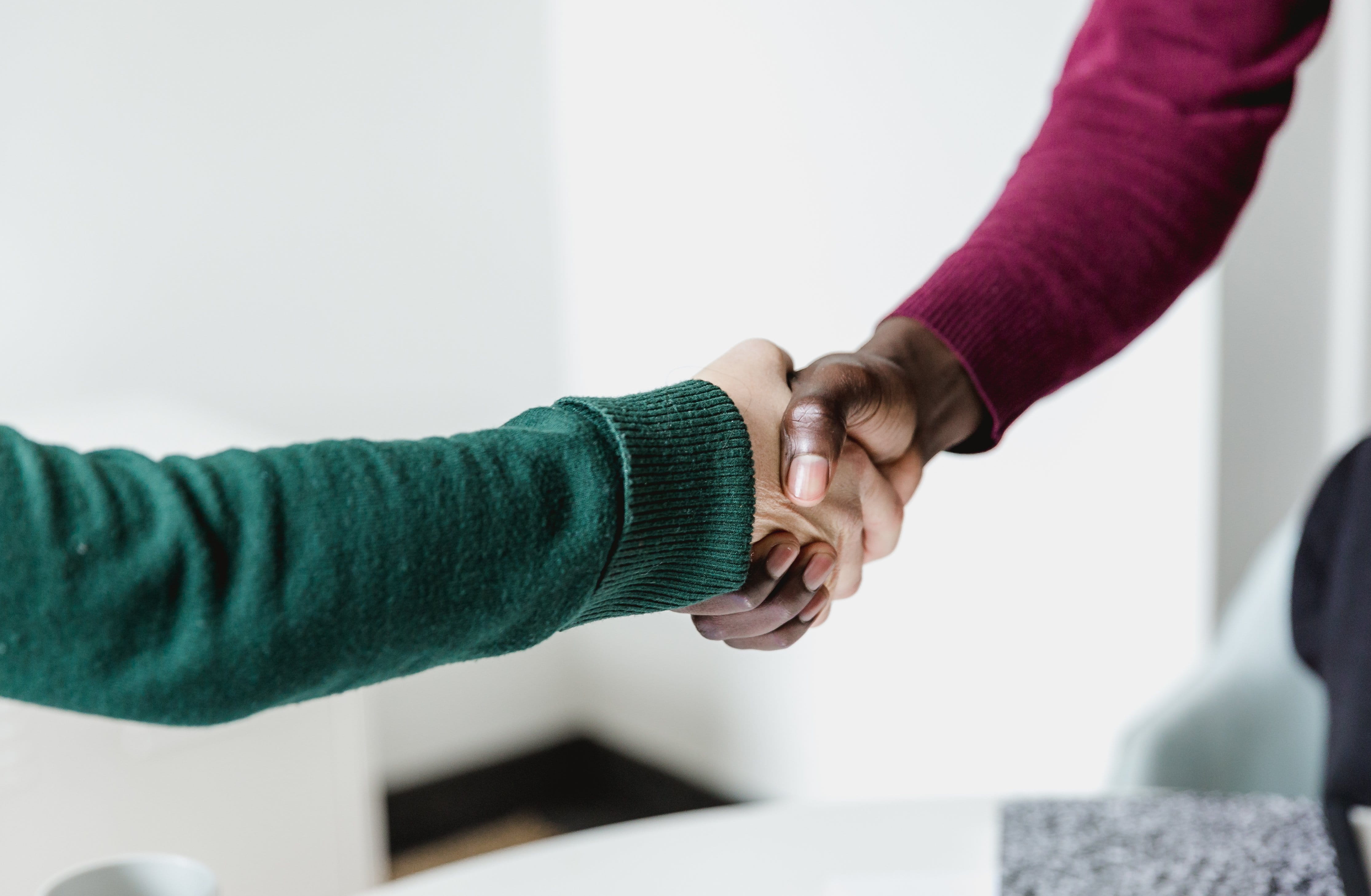 agreement, Office, Job, human arm, Hands, greeting, Handshake, close-up, adult, photo, indoors, human hand, Professional, 4K, communication, two people, HD Wallpaper