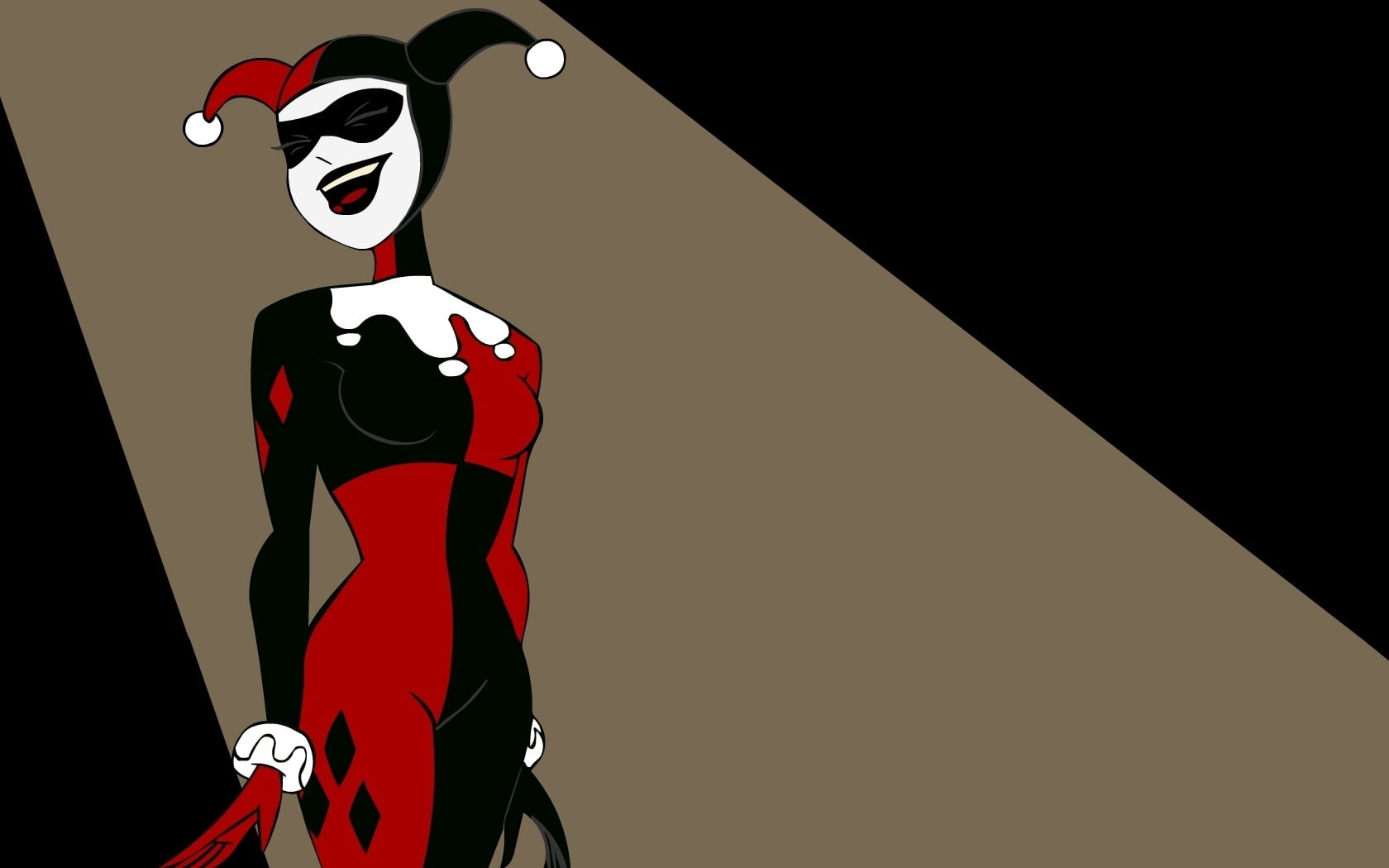 quinn, red, classic, girl, people, indoors, backgrounds, mask - disguise, men, mask, copy space, costume, cartoon, cultures, human Face, holiday, black background, HD Wallpaper