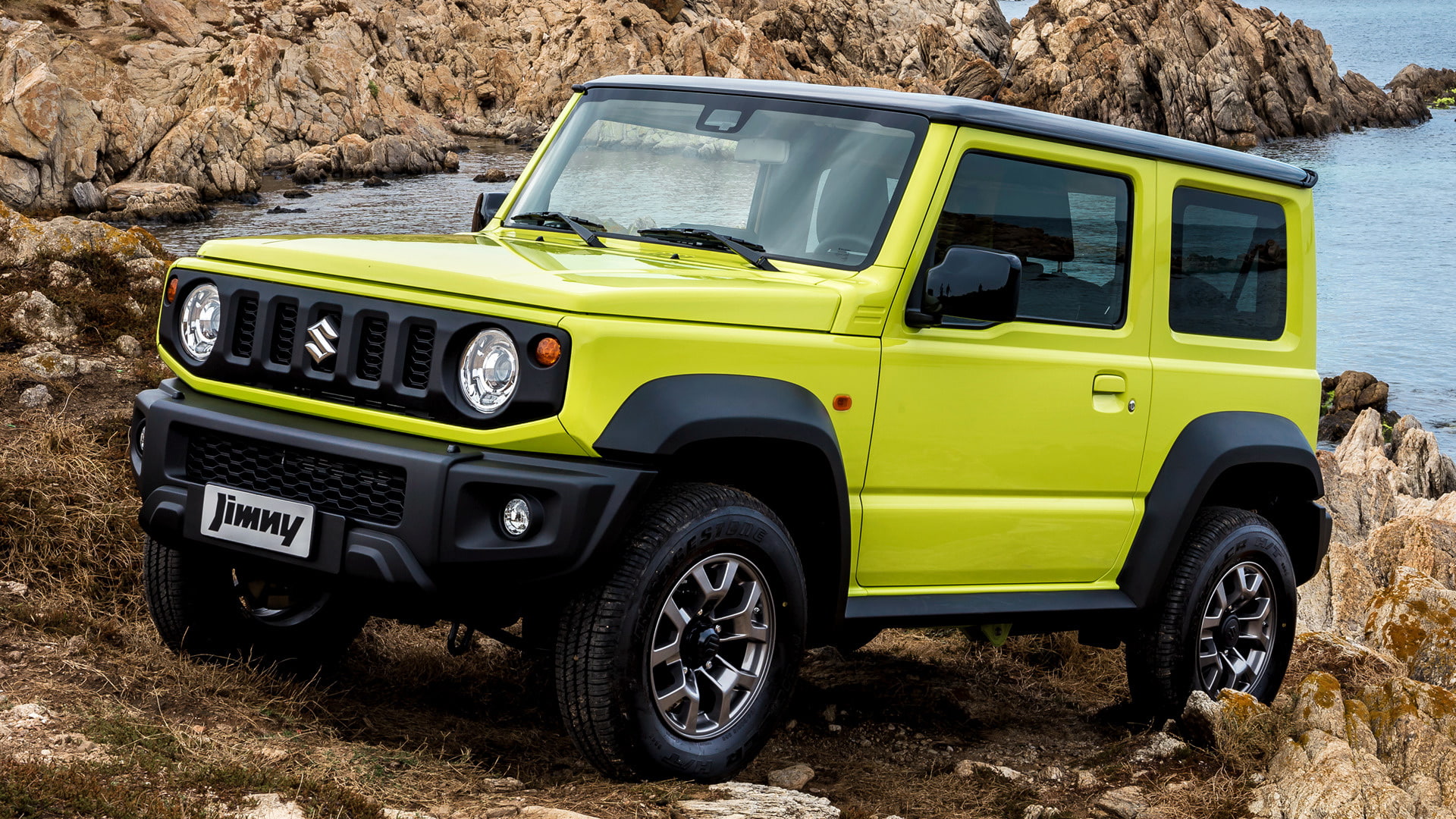 Yellow Car, Off-Road, Car, Suzuki, Suzuki Jimny, 1080P, HD Wallpaper
