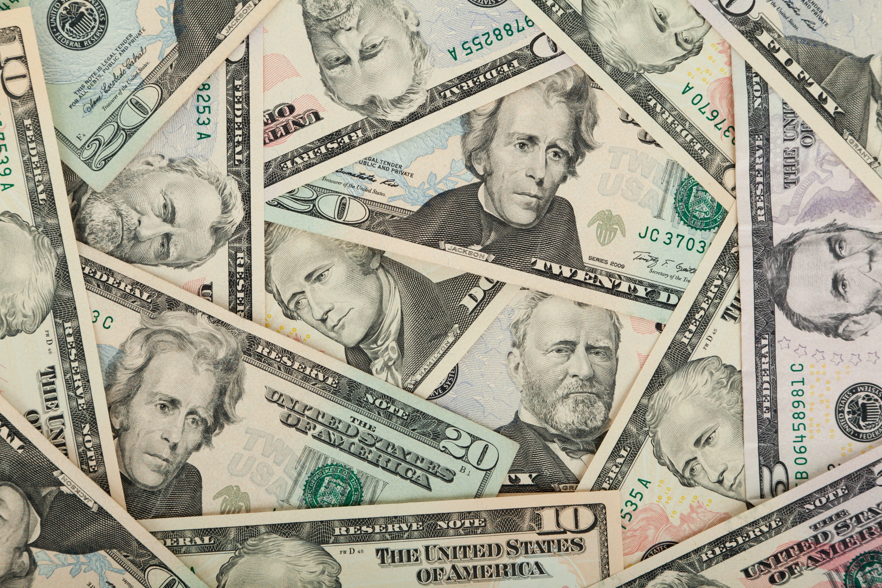 finance, american, usa, business, heap, full frame, architecture, success, bank, bill, indoors, 2K, backgrounds, currency, us dollars, economy, HD Wallpaper