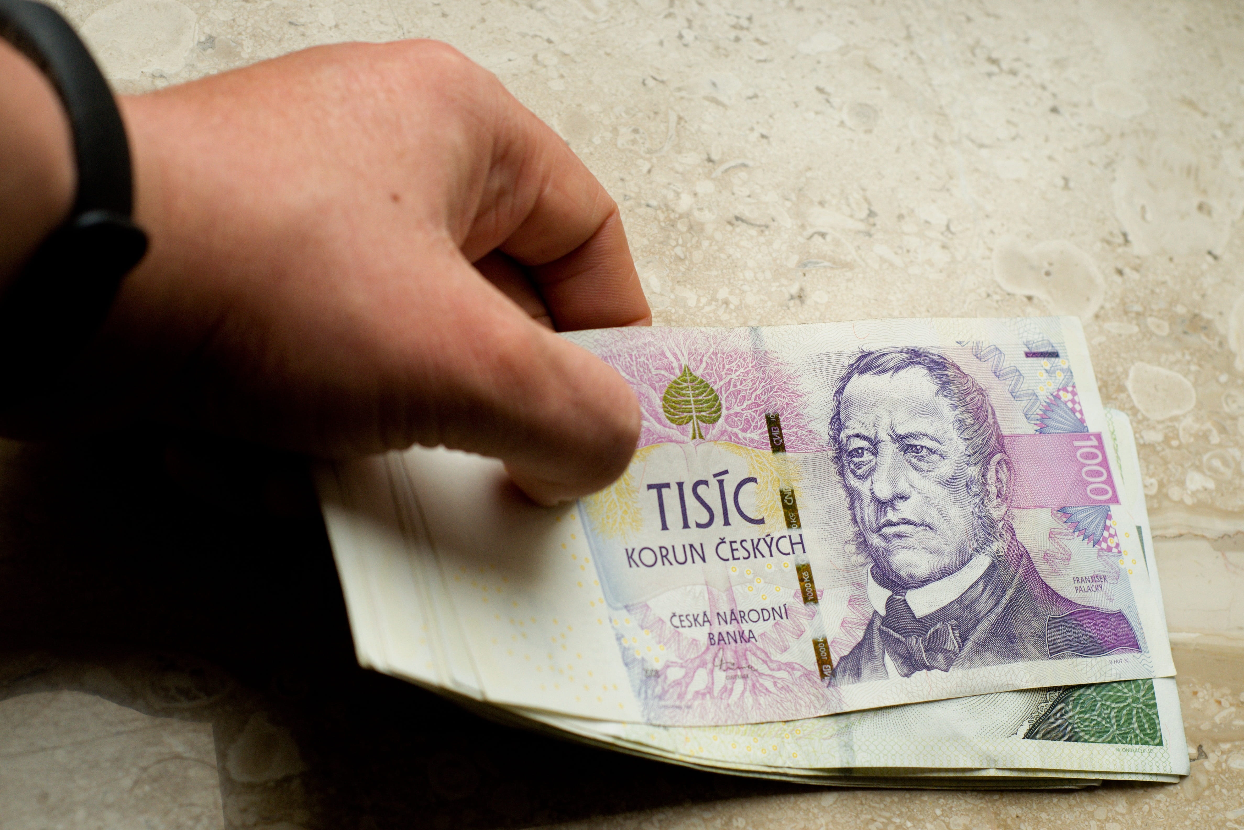 western script, czech republic, a stack of banknotes, finance, the economy, banknotes, debt, payment, body part, human representation, hand, human body part, HD Wallpaper