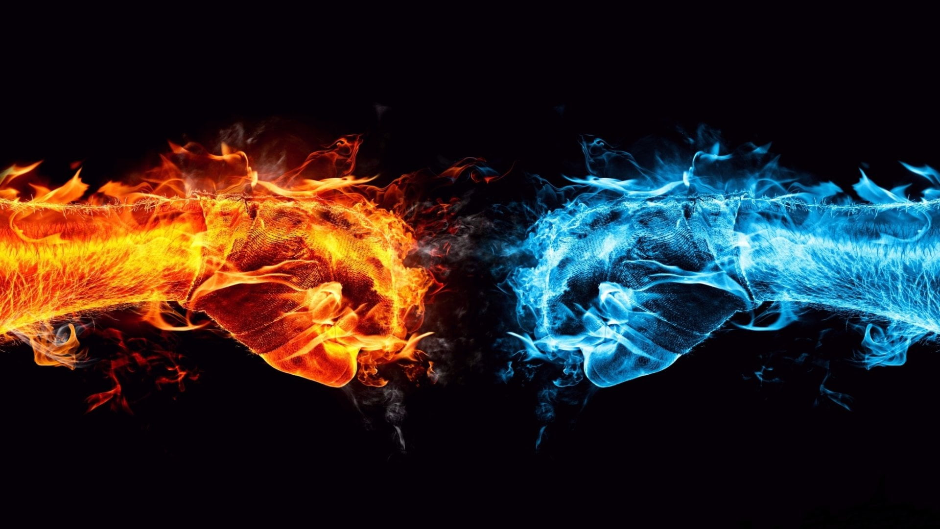 close-up, digital, fire - natural phenomenon, studio shot, no people, inferno, Hand, smoke - physical structure, blurred motion, sign, 1080P, HD Wallpaper