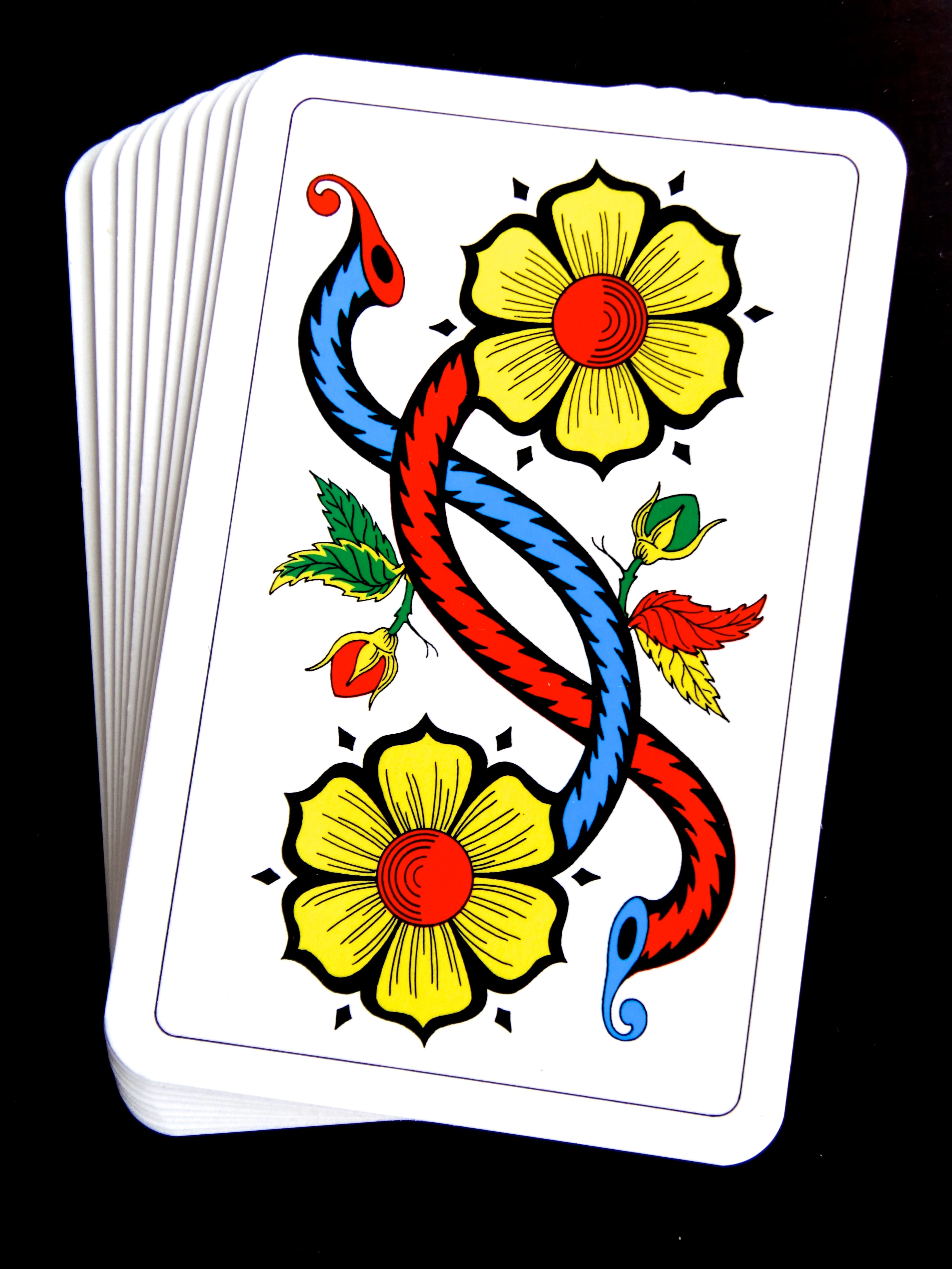 Card Game, still life, Jass, close-up, creativity, day, paint, lose, Cards, floral pattern, multi colored, no people, win, casino, Ace, pattern, representation, Phone HD Wallpaper