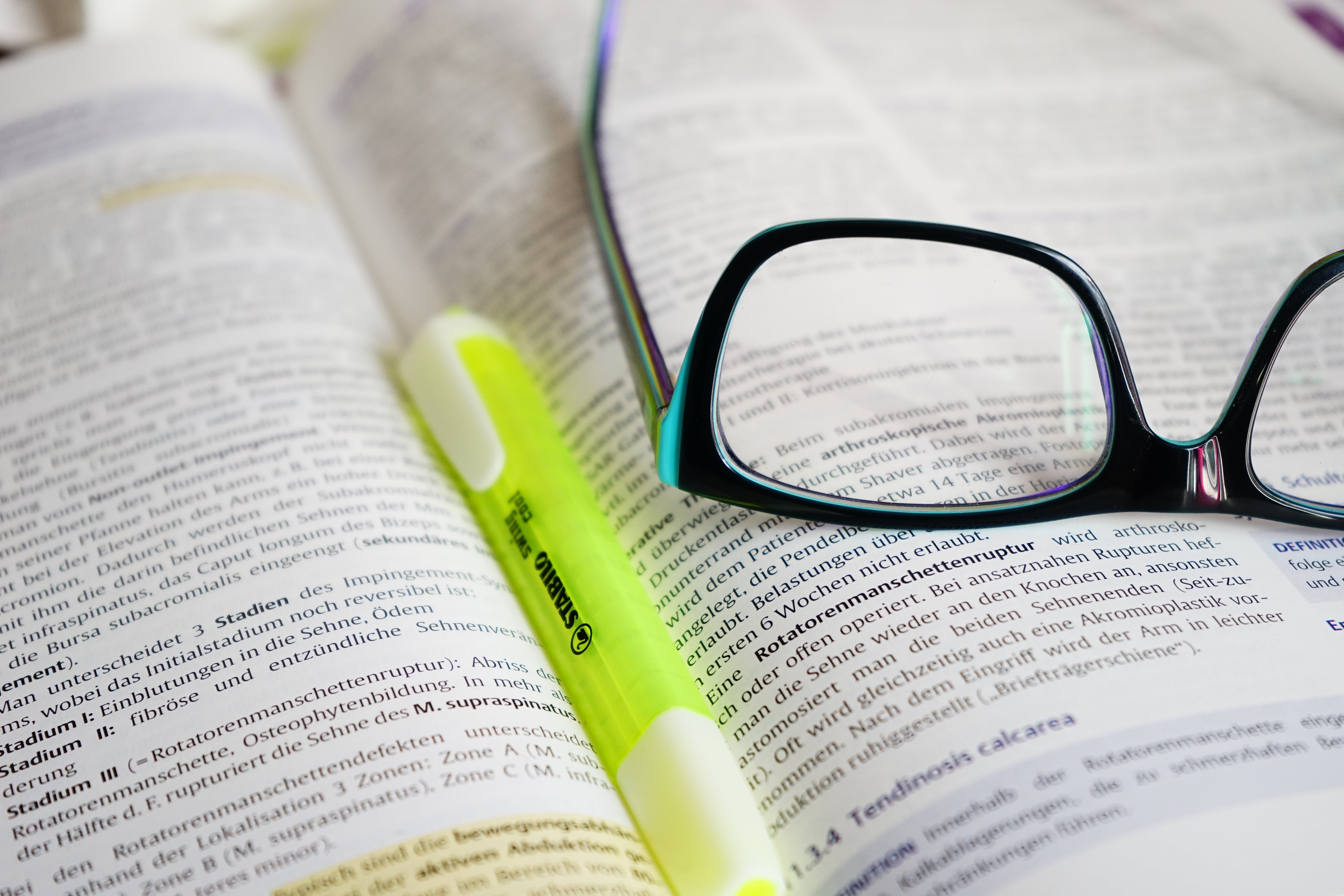 eyeglasses, education, frame, no people, day, selective focus, book, high angle view, indoors, healthcare and medicine, glass - material, document, transparent, HD Wallpaper
