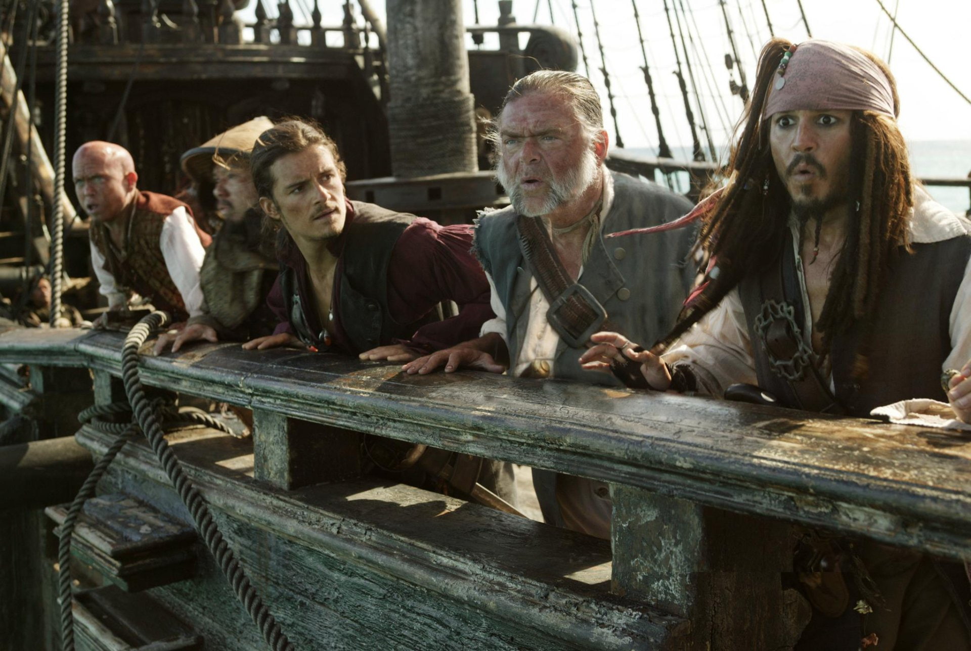 Pirates Of The Caribbean: At Worlds End, Johnny Depp, Kevin McNally, Will Turner, 1080P, Orlando Bloom, Joshamee Gibbs, Jack Sparrow, Pirates Of The Caribbean, HD Wallpaper