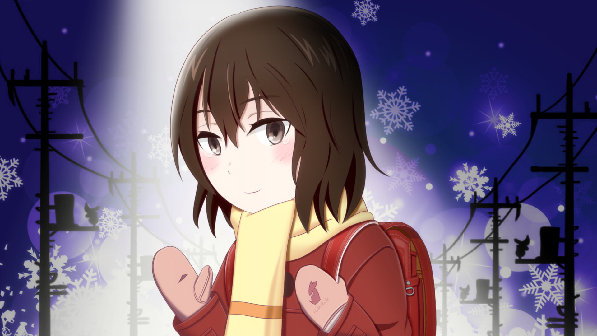headshot, nature, Anime, childhood, looking, real people, creativity, outdoors, illuminated, technology, Kayo Hinazuki, portrait, one person, space, shape, HD Wallpaper