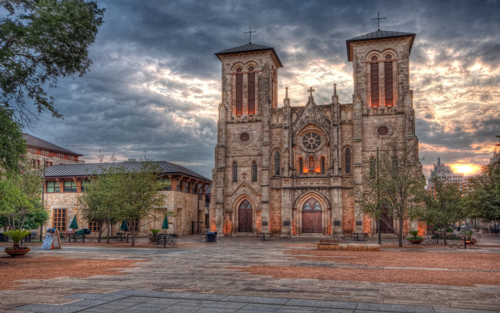 church, the past, sky, europe, facade, san antonio, day, building Exterior, tourism, history, gothic Style, built Structure, hdr, monument, brown, catholicism, HD Wallpaper