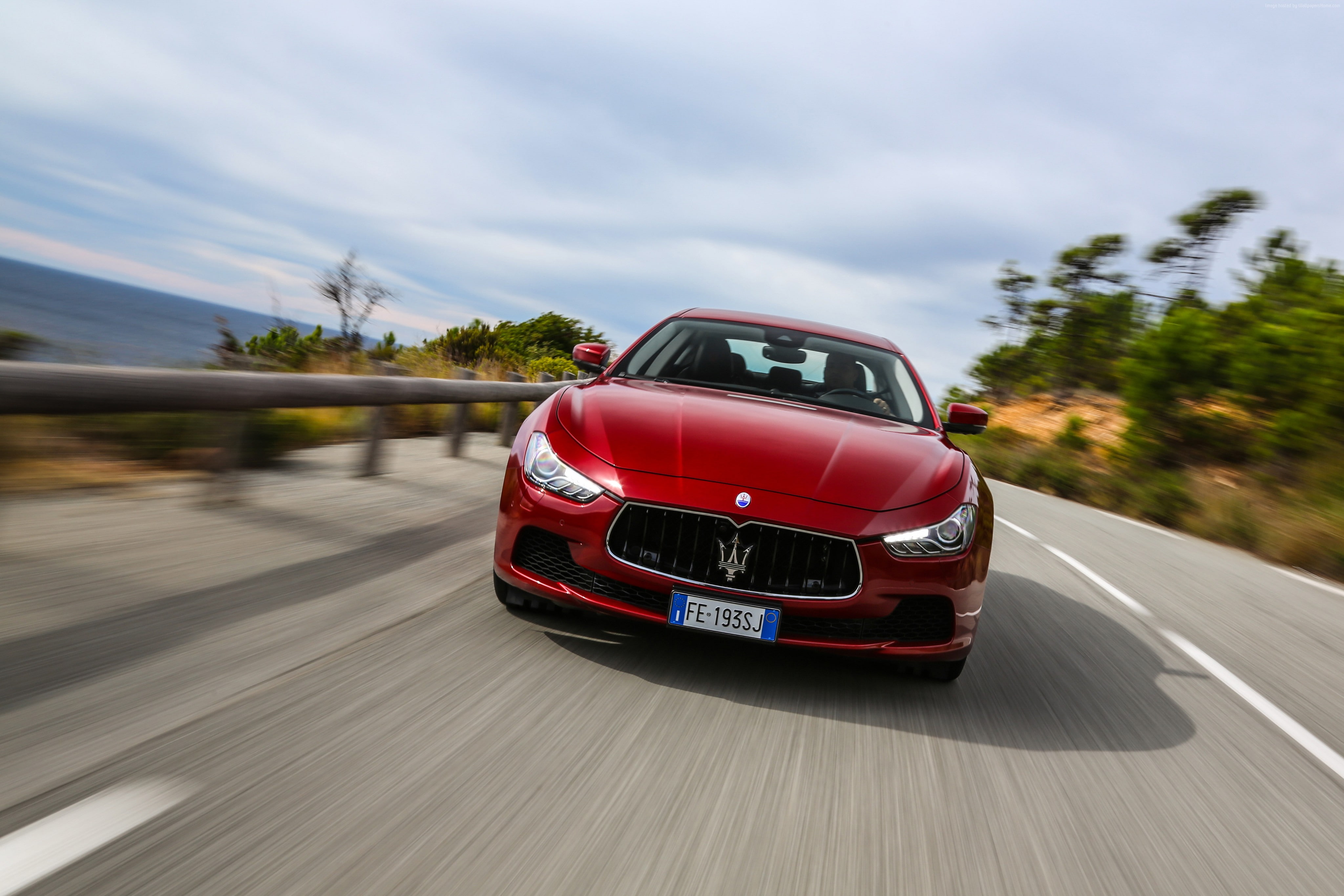 4K, red, Maserati Ghibli S Q4, paris auto show 2016, HD Wallpaper
