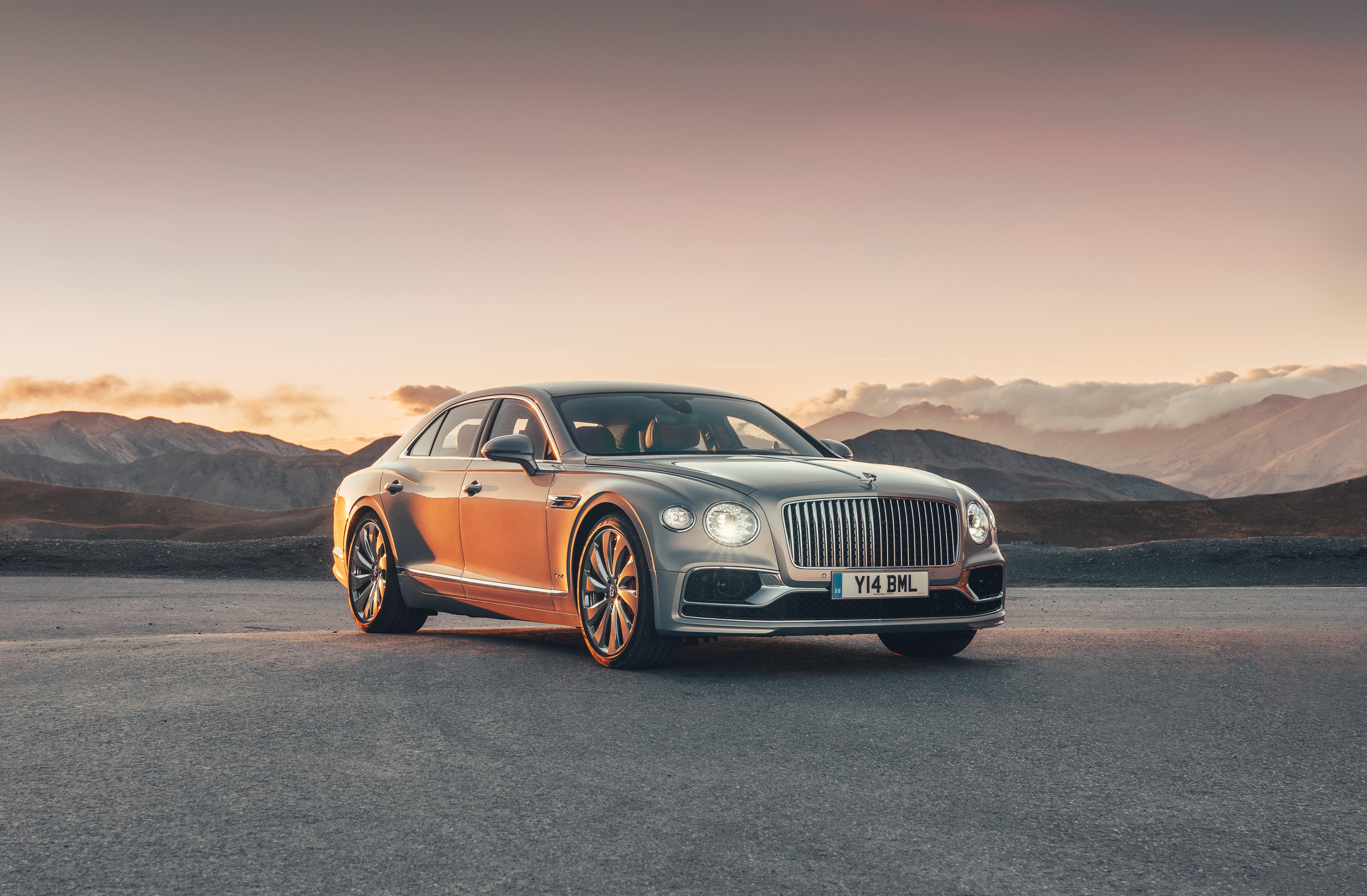 4K, Car, Luxury Car, Vehicle, Bentley Flying Spur, Bentley, Silver Car, HD Wallpaper