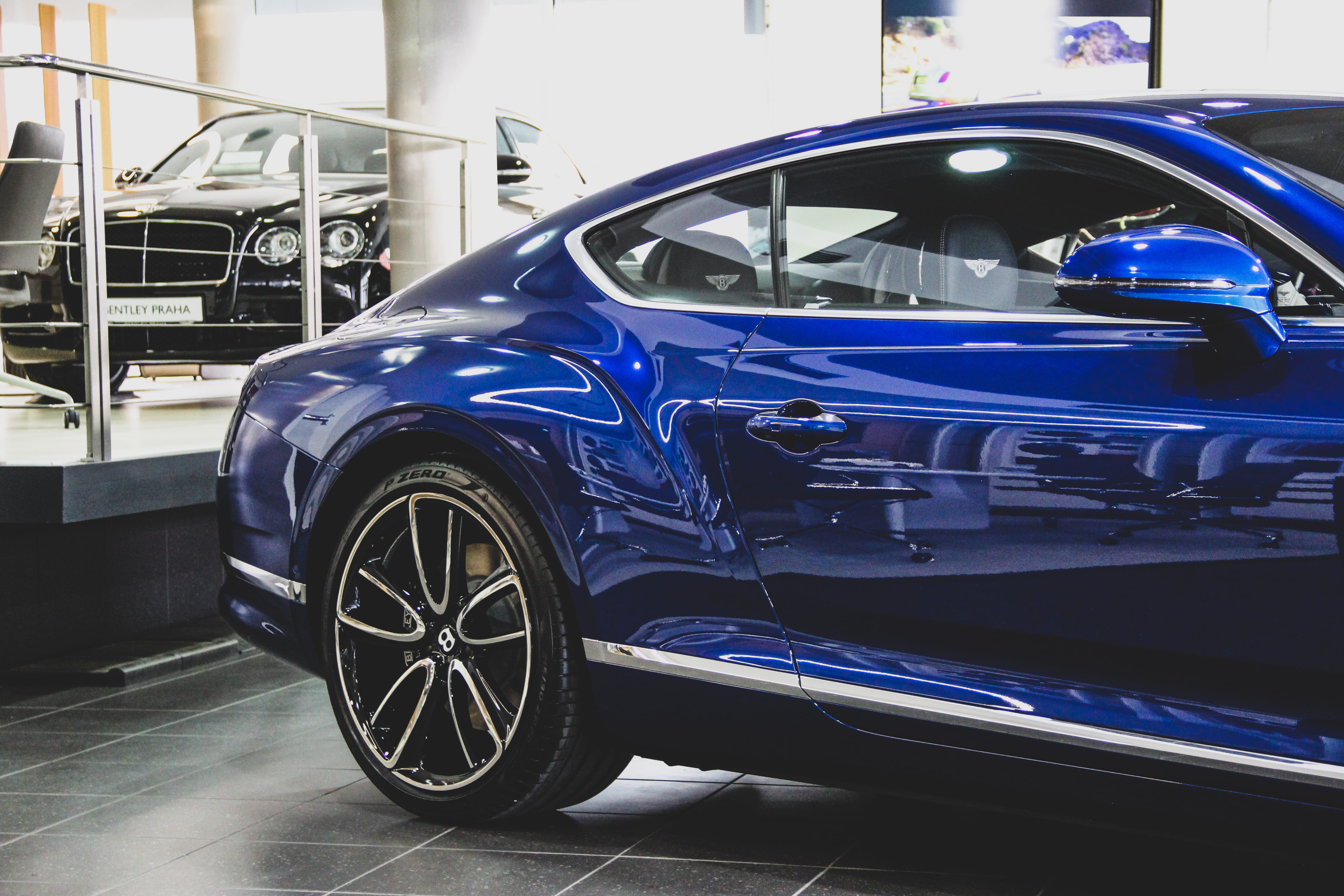 car, vintage car, retro styled, stationary, metal, wheel, luxury, automobile industry, speed, travel, shopping, flying spur, parking lot, super car, shiny, HD Wallpaper