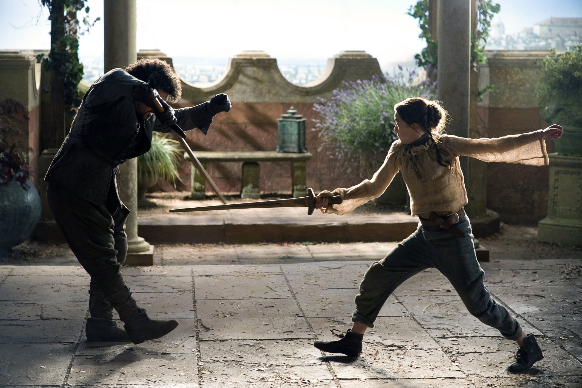 Maisie Williams, 1080P, Syrio Forel, TV Show, Miltos Yerolemou, Game Of Thrones, Arya Stark, HD Wallpaper