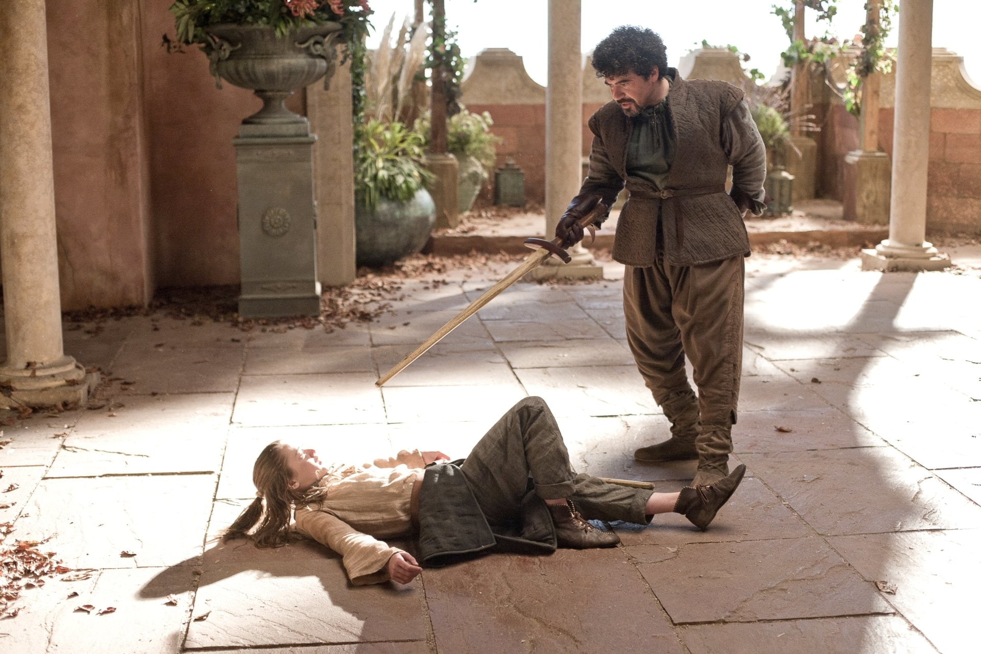 Arya Stark, Syrio Forel, Game Of Thrones, TV Show, Miltos Yerolemou, 1080P, Maisie Williams, HD Wallpaper