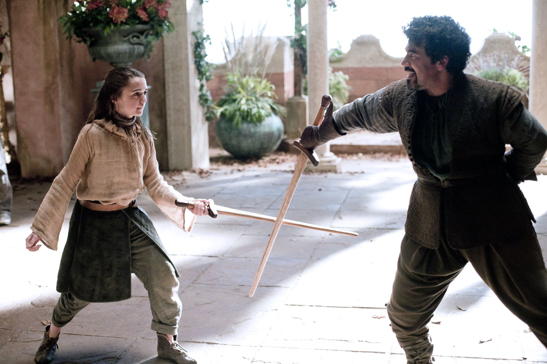 1080P, Maisie Williams, Miltos Yerolemou, Game Of Thrones, TV Show, Syrio Forel, Arya Stark, HD Wallpaper