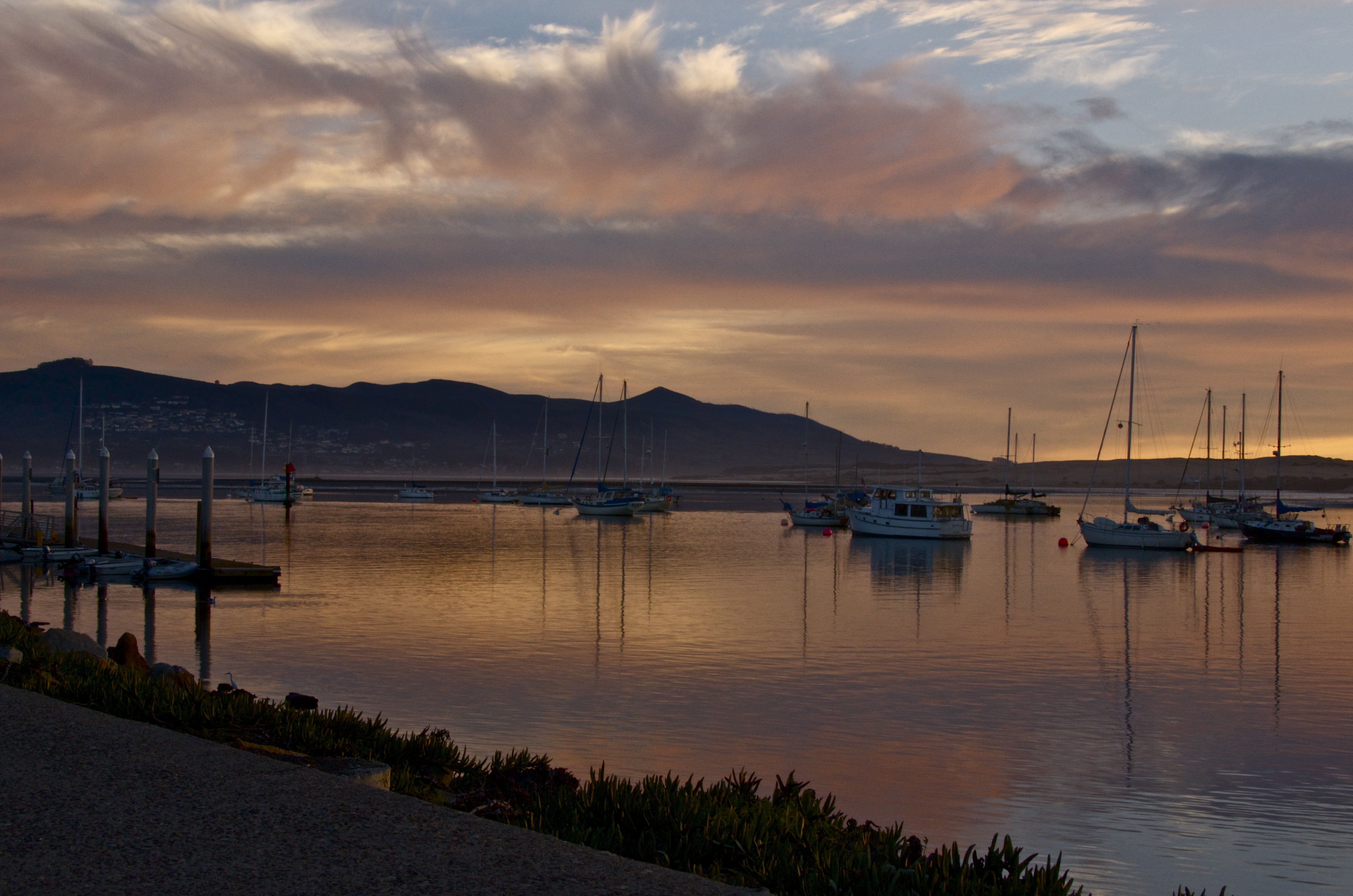 front, sail, Sunset, sea, Morro Bay, 4K, mountain, photography, ships, Orange, landscape, Dock, silhouette, Pink, Guest, Los Osos, Raw, nature, nautical Vessel, HD Wallpaper