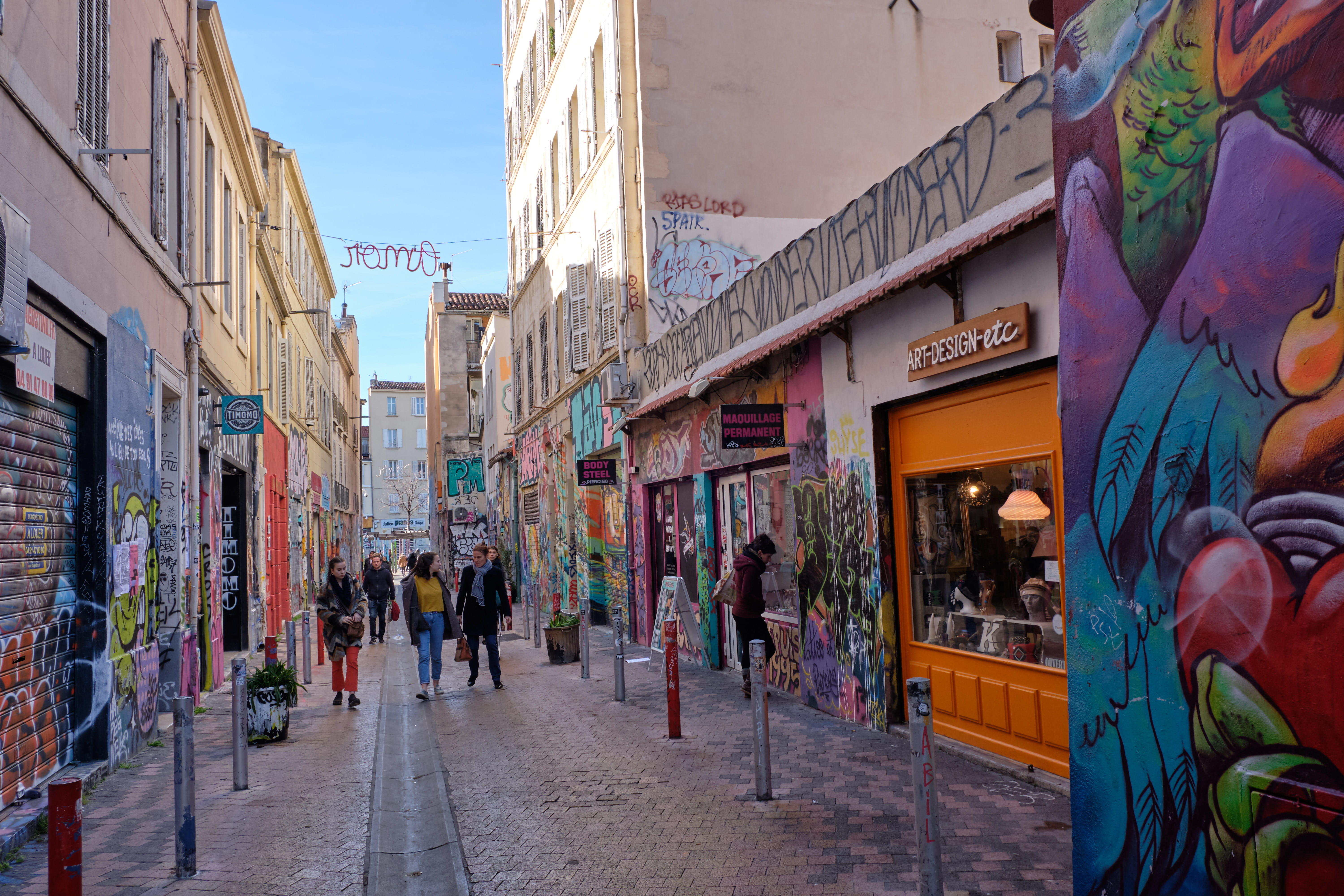 marseille, france, building, day, city, building exterior, the way forward, men, cours julien, adult, sunshine, outdoors, nature, lifestyles, real people, HD Wallpaper
