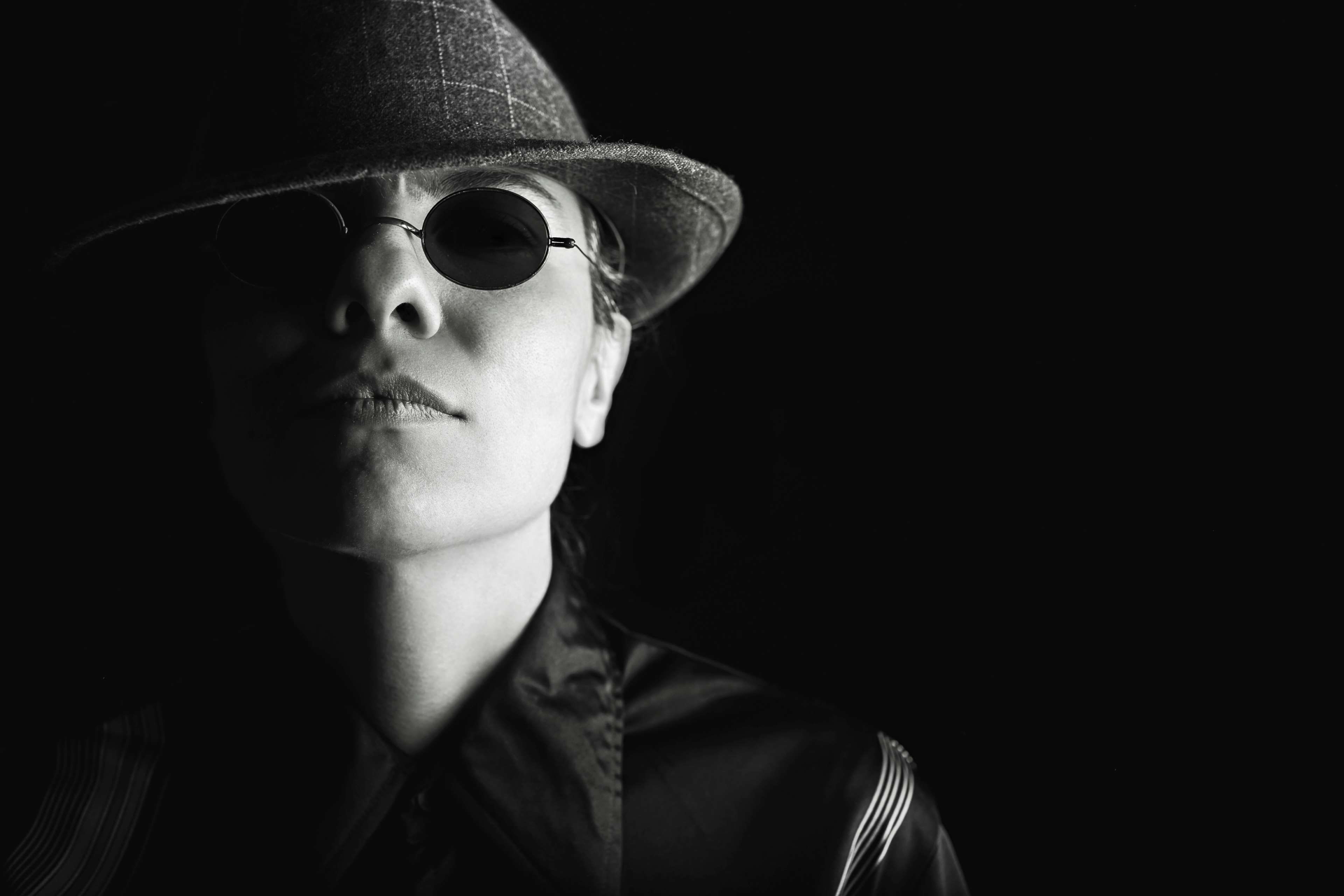 fashion, professional, clothing, gangster, front view, hat, eyewear, tough, adult, face, asian, one person, cool, human face, black color, head, black background, HD Wallpaper