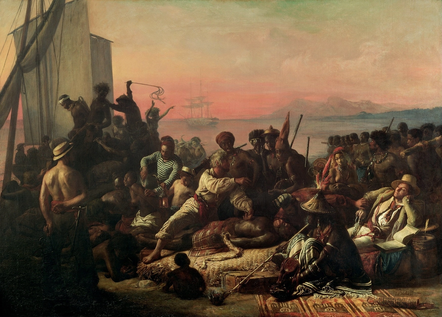 esclavos, arte, mercado, 720P, pintura, HD Wallpaper