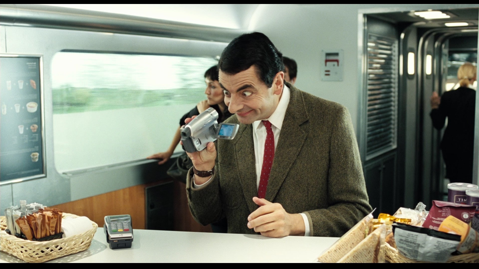 Mr. Bean, movies, well-dressed, real people, wireless technology, front view, businessman, 1080P, indoors, business, mature adult, adult, using phone, HD Wallpaper