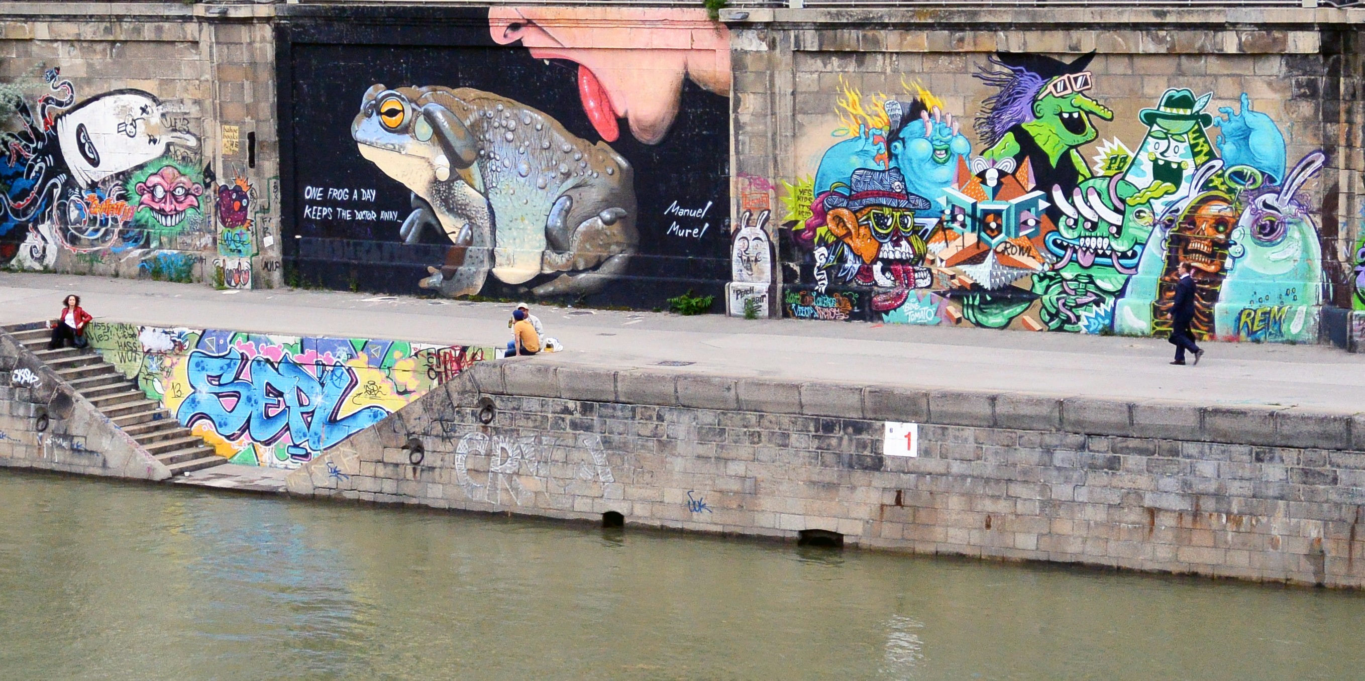 representation, multi colored, sprayer, murals, mural, no people, 2K, water, art and craft, art, building exterior, street art, day, male likeness, vienna, HD Wallpaper