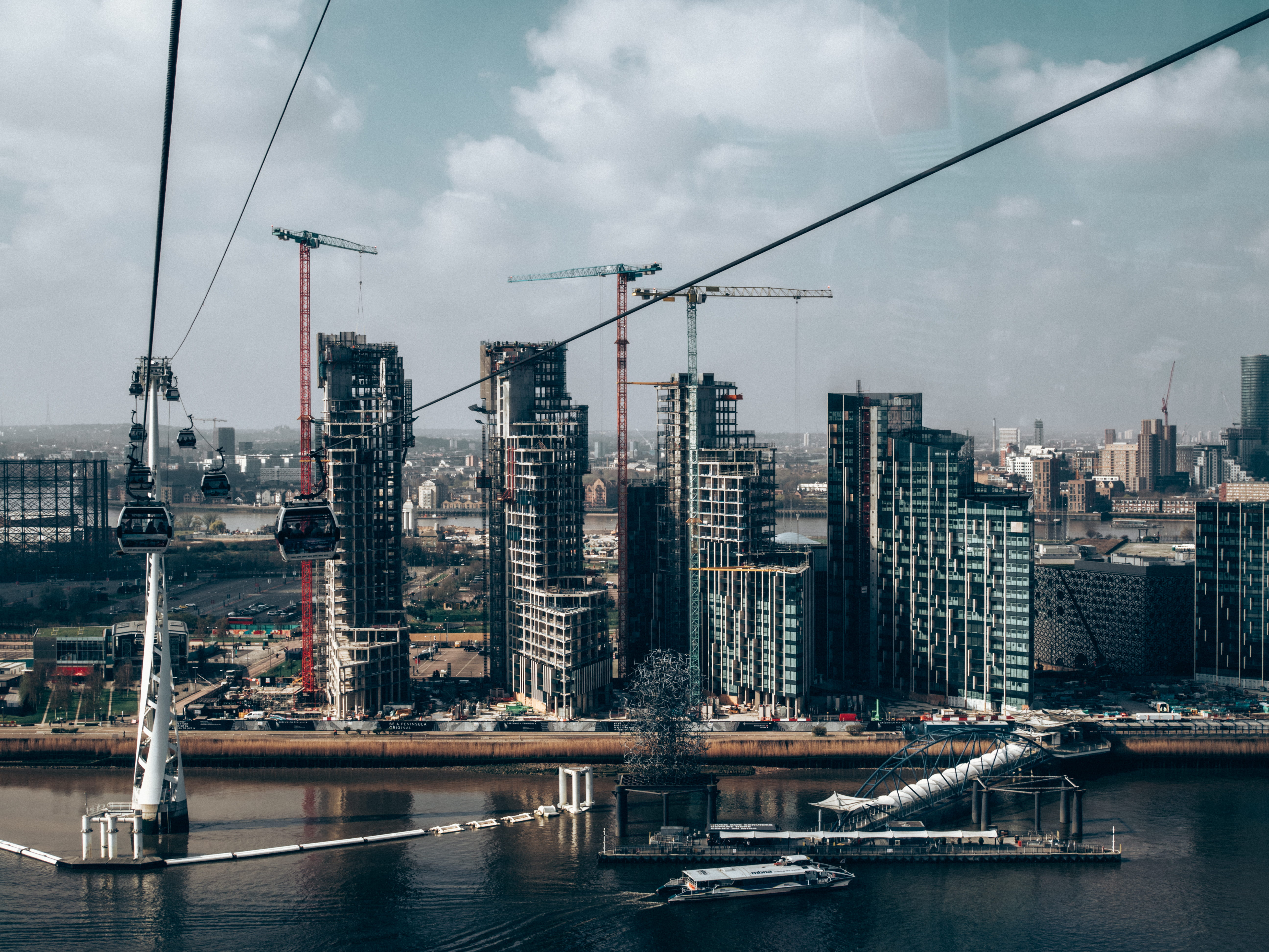 building, no people, cloud - sky, built structure, construction site, highline, east, birdview, greyish, sailboat, day, architecture, transportation, outdoors, HD Wallpaper