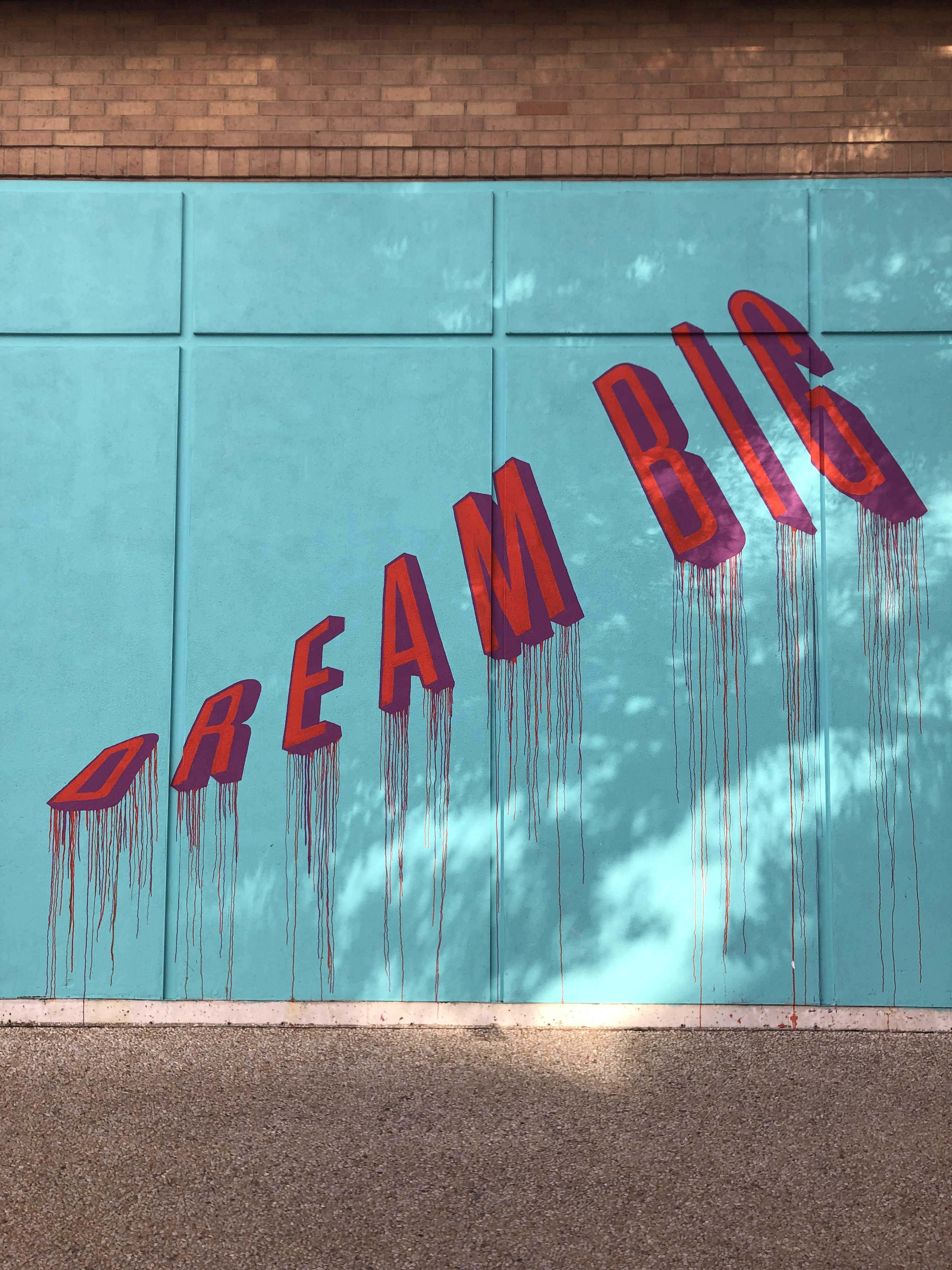 text, wall - building feature, sunlight, water, day, swimming pool, red, sign, communication, wall, dream, reflection, built structure, big, decor, cloud - sky, Phone HD Wallpaper