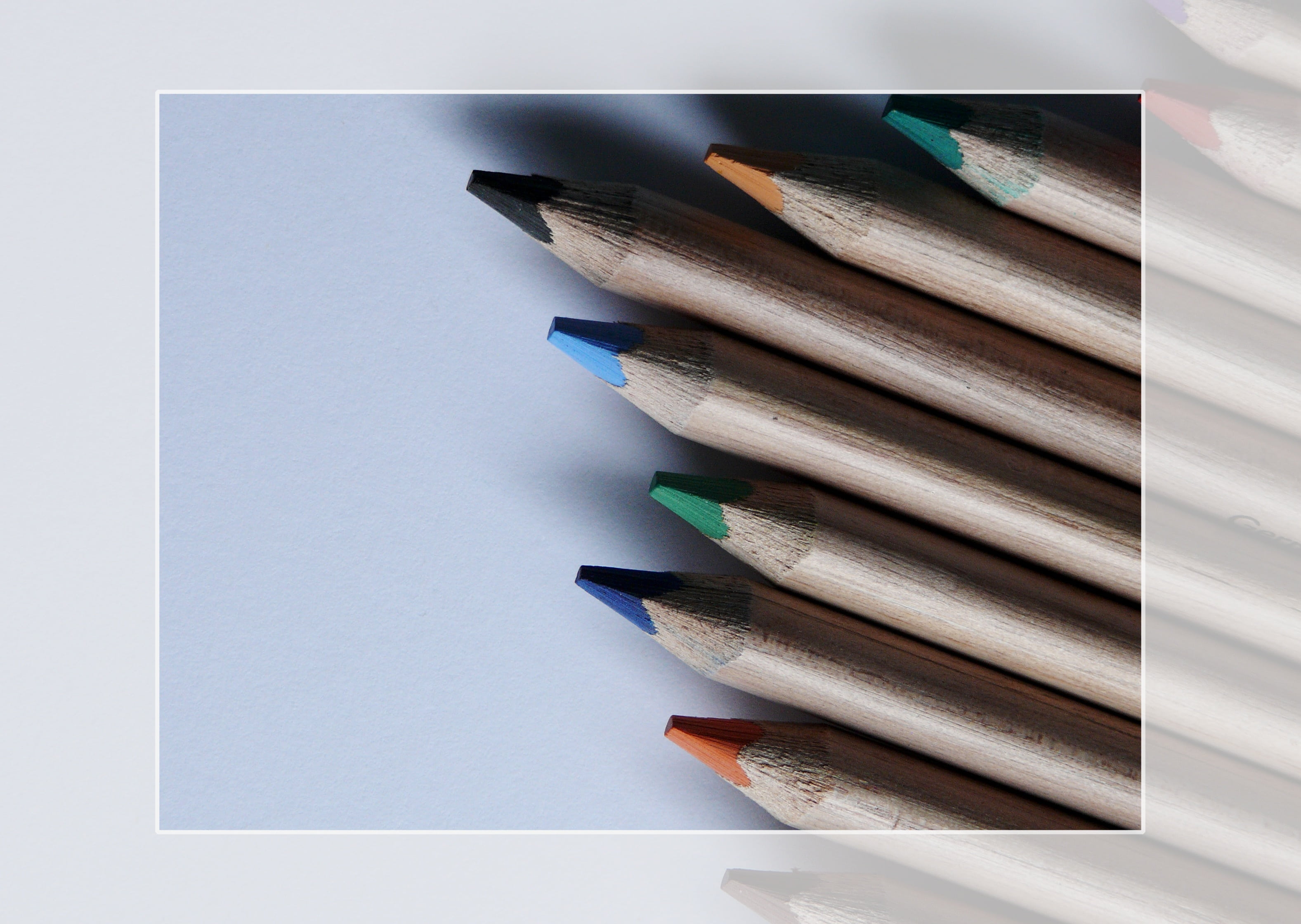 art and craft equipment, colored pencil, color, 2K, white background, colored pencils, creativity, creative, red, depicting, art and craft, high angle view, HD Wallpaper
