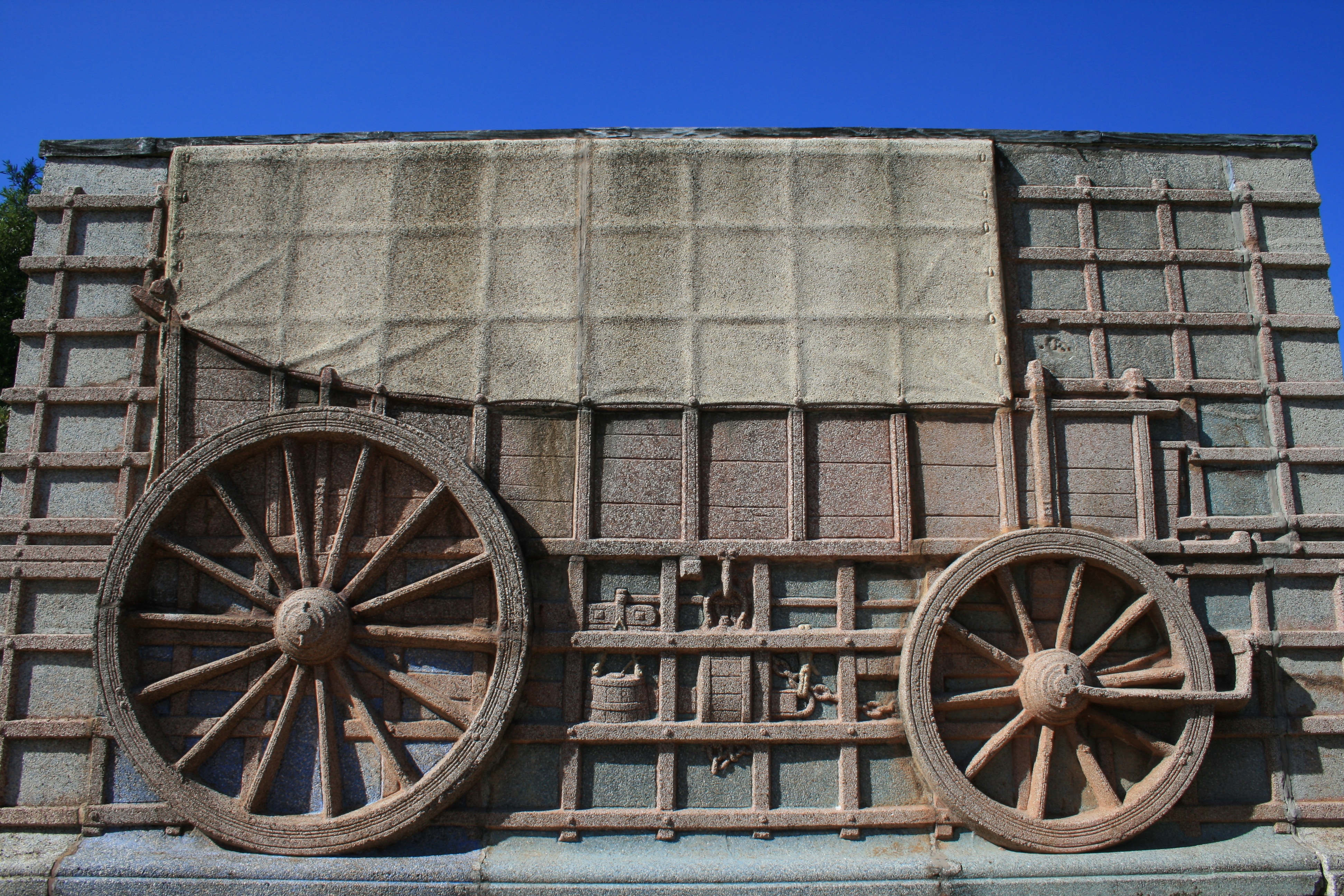 geometric shape, old-fashioned, architecture, the past, ox wagon, granite, mode of transportation, day, relief, wheels, historic, nature, cart, no people, HD Wallpaper