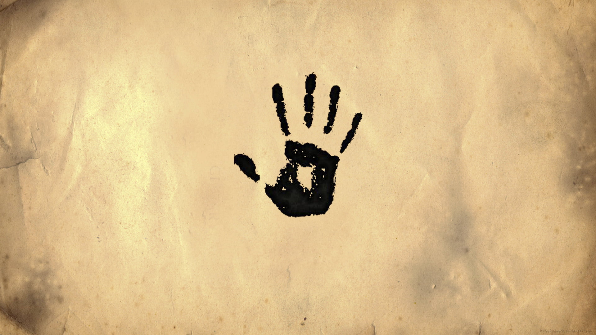 human Hand, full frame, minimalism, abstract, 1080P, sign, people, illustration, damaged, paper, hand, human body part, dirty, palm, human finger, imprint, HD Wallpaper