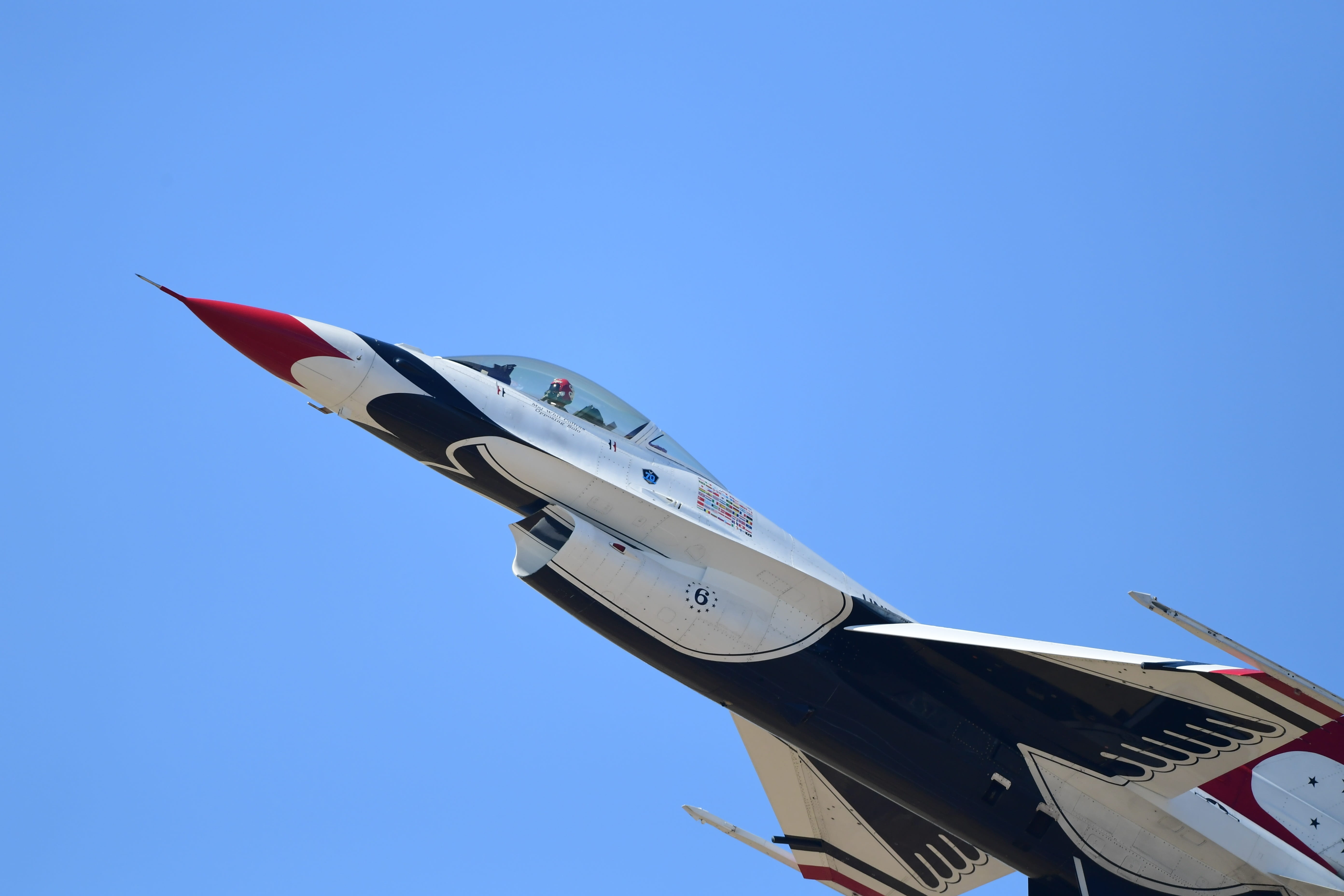 army, air vehicle, clear sky, on the move, copy space, single object, sky, fighter plane, air force, f-16, aircraft, united states air force, military, HD Wallpaper