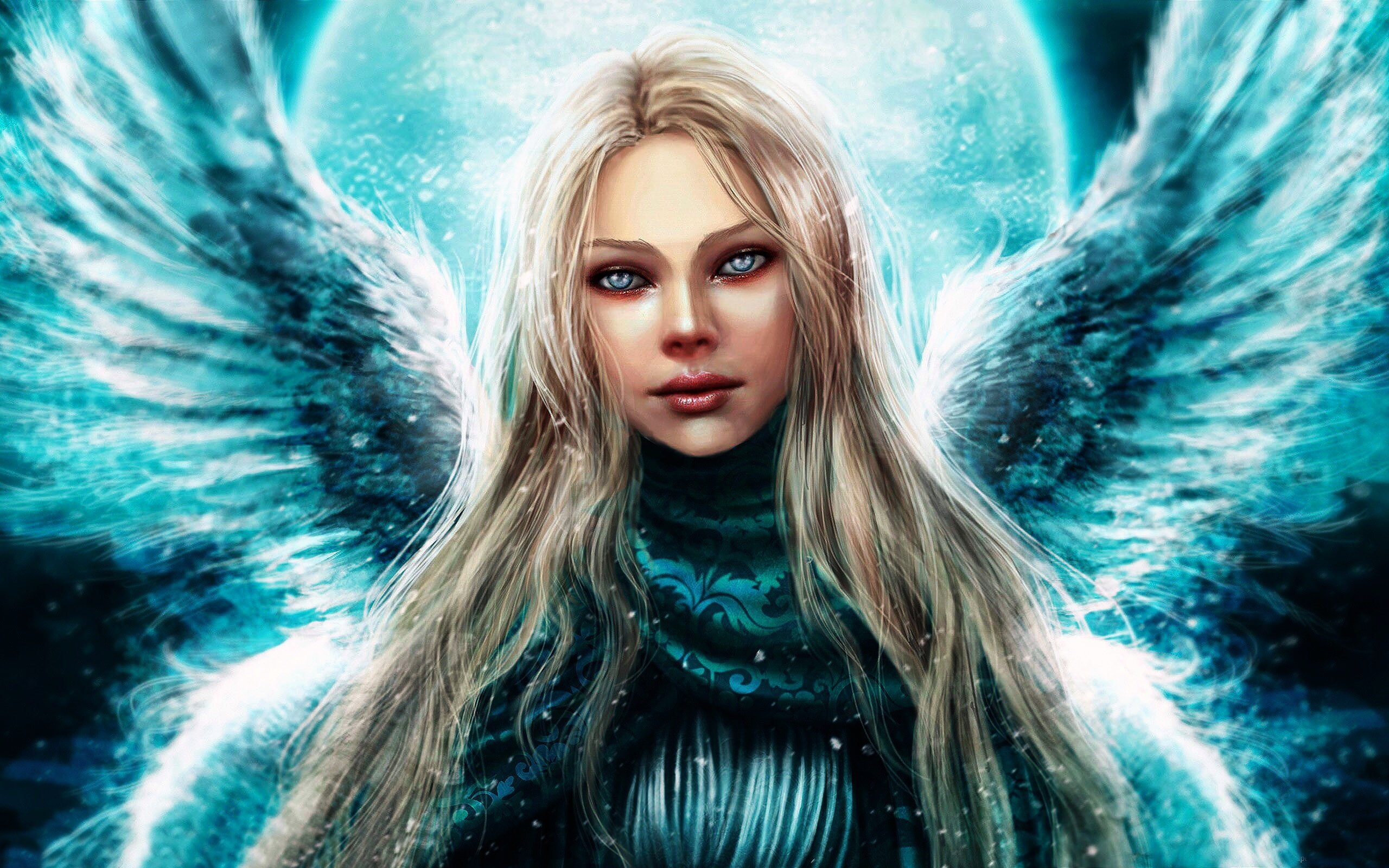 fantasy, girls, angel, 2K, miscellanea, drawing, HD Wallpaper