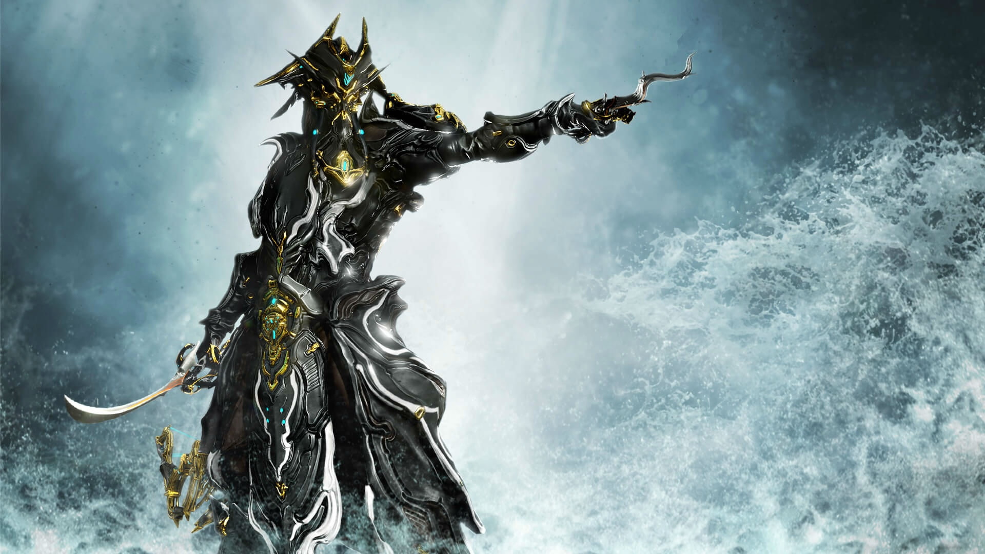 robot, warrior, warframe, action, cyborg, futuristic, technics, tps, armor, 1080P, shooter, sci-fi, HD Wallpaper