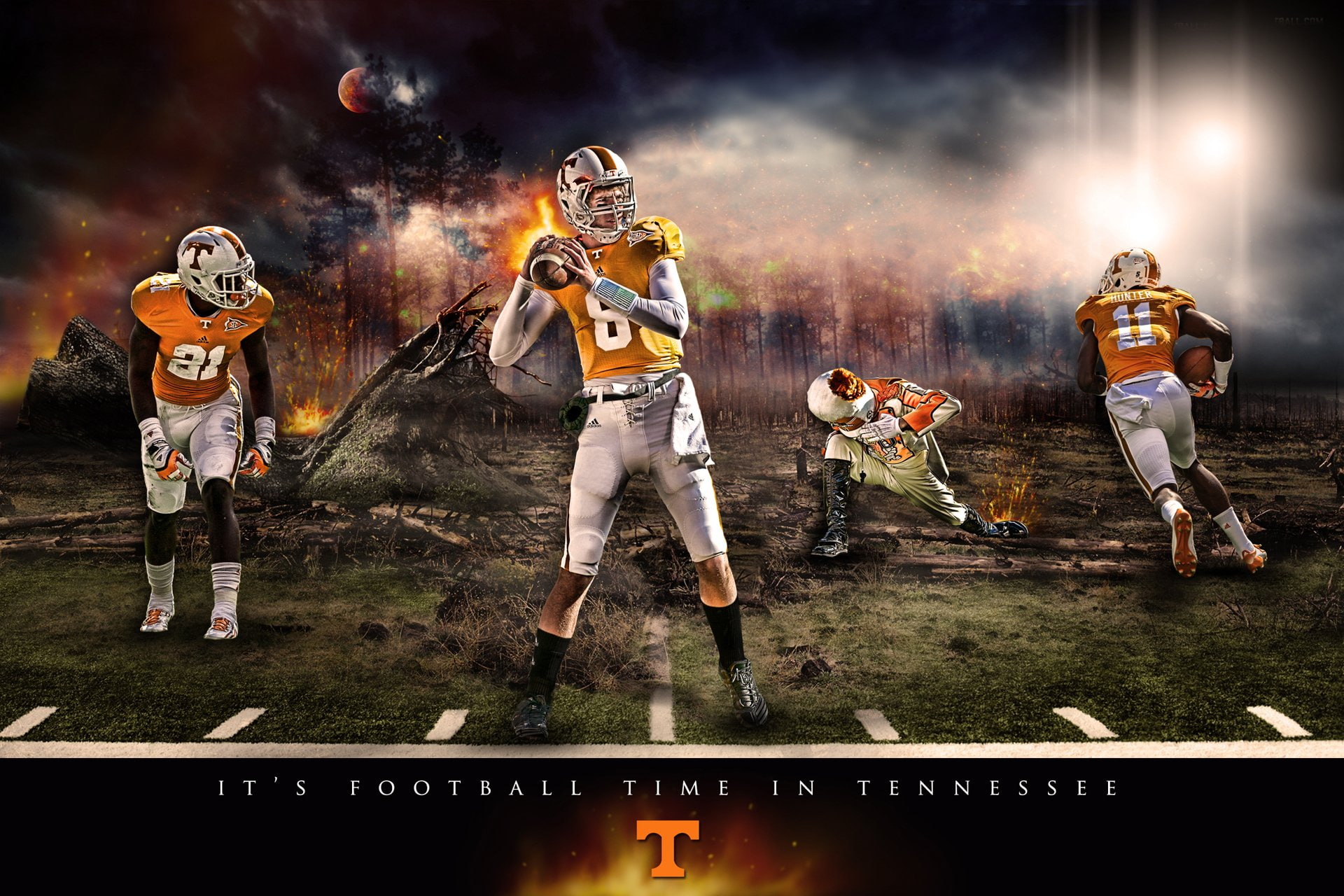 tennessee, 1080P, football, college, volunteers, HD Wallpaper
