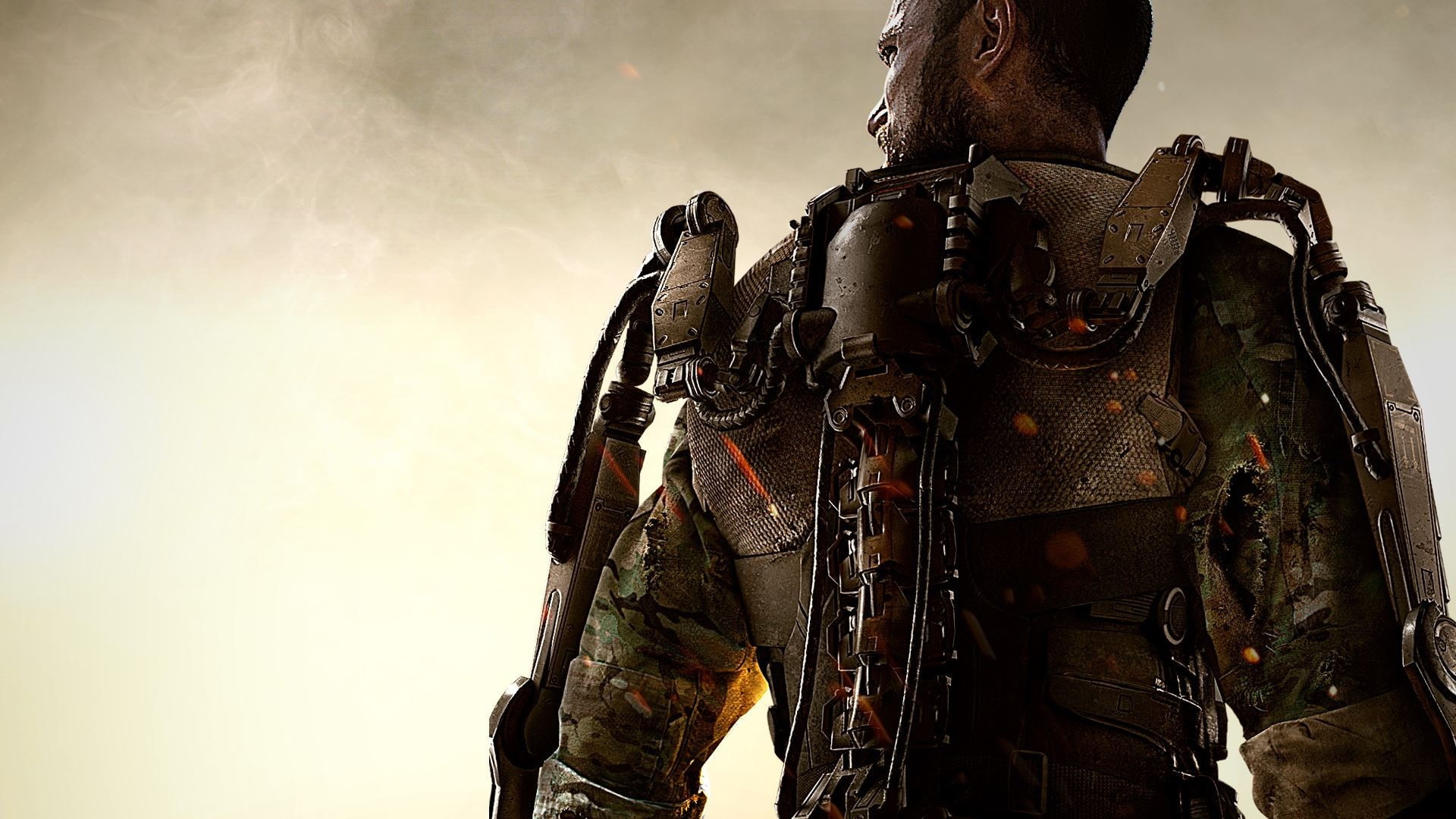 sky, 1080P, armed forces, army soldier, the past, clothing, warrior - person, conflict, rear view, activity, people, aggression, outdoors, military, Sledgehammer games, HD Wallpaper