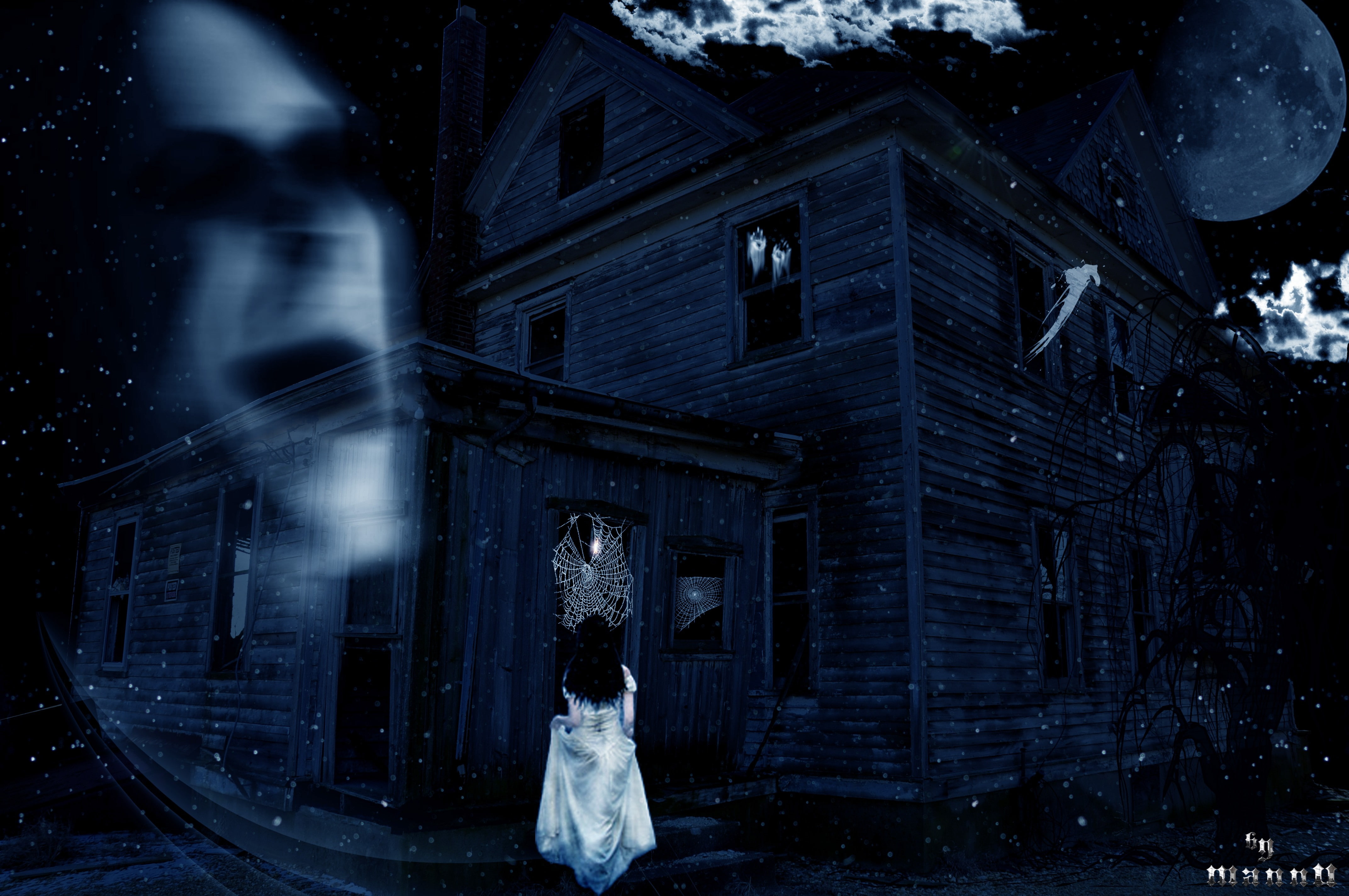 nature, one person, ghost, motion, night, real people, lifestyles, blurred motion, celebration, digital composite, window, 4K, adult, leisure activity, HD Wallpaper