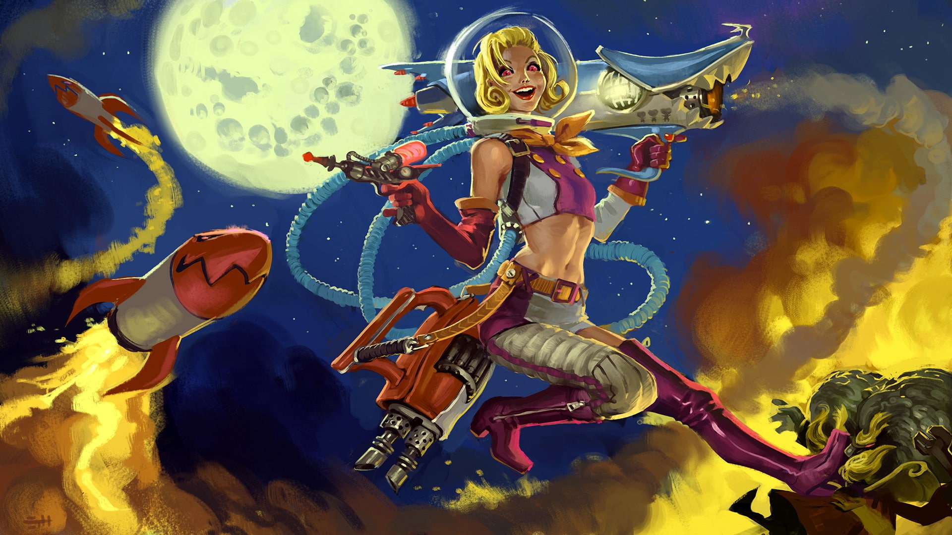 Jinx (League of Legends), League of Legends, 1080P, HD Wallpaper