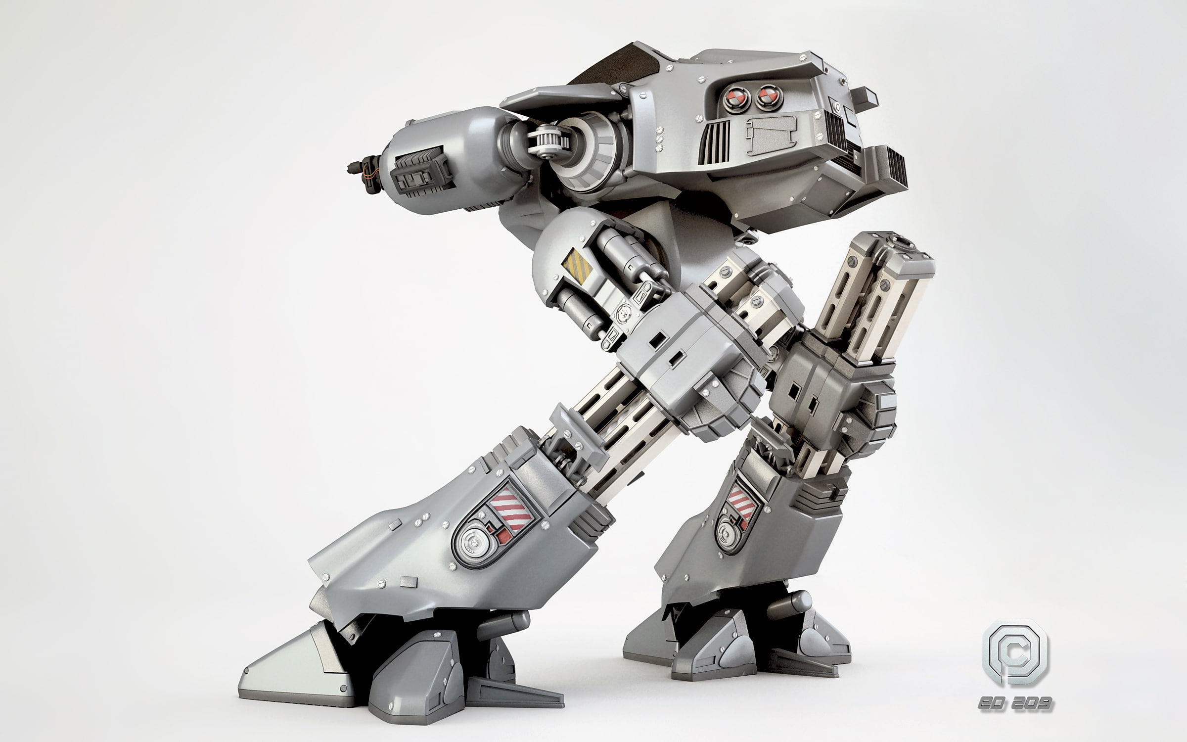 movies, sci fi, robot, 1080P, ed 209, mecha, rollerball, HD Wallpaper