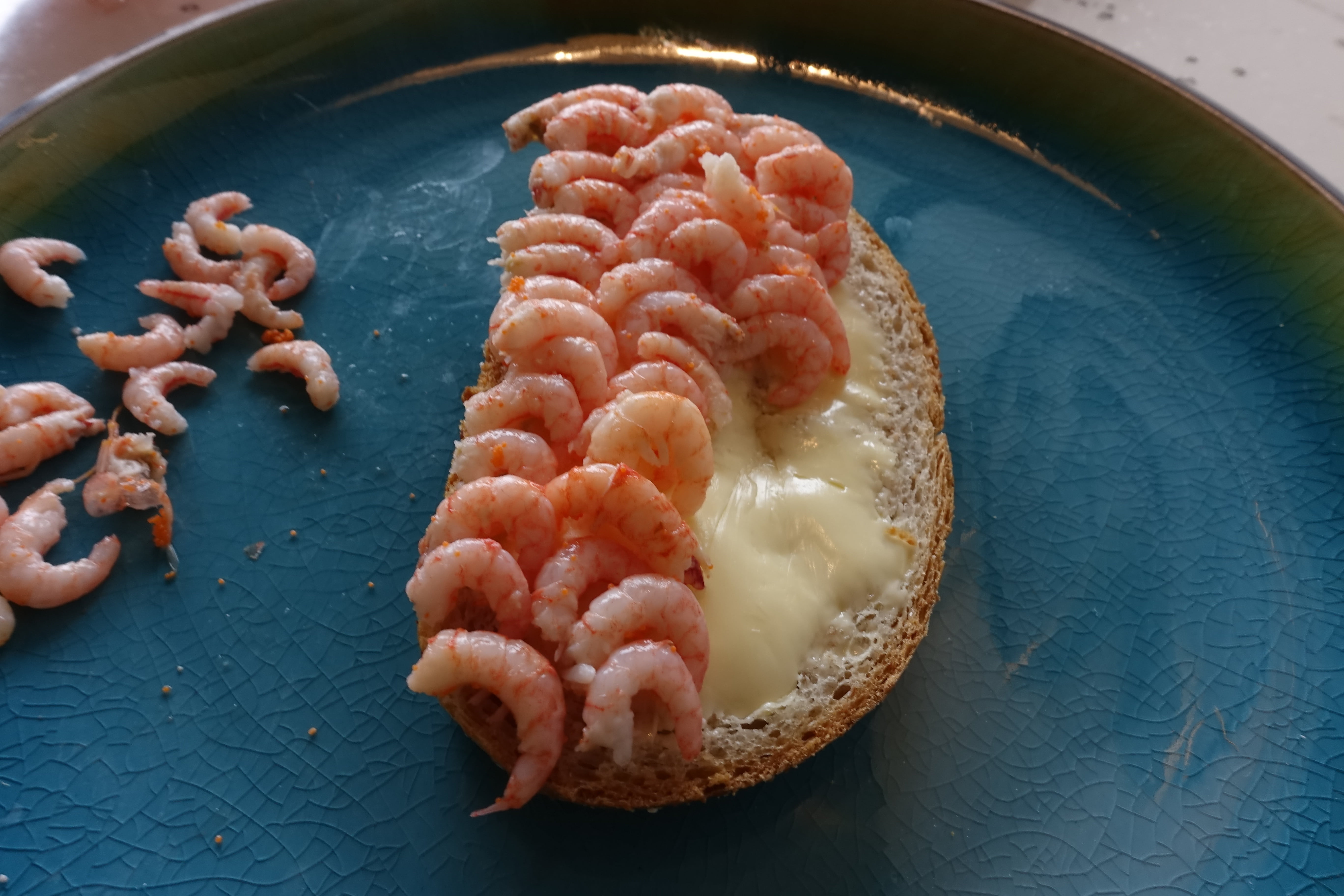 indoors, high angle view, 5K, meal, close-up, danish shrimps, open-faced sandwiches, healthy eating, temptation, must, fjord shrimp, food, meat, delicacy, HD Wallpaper
