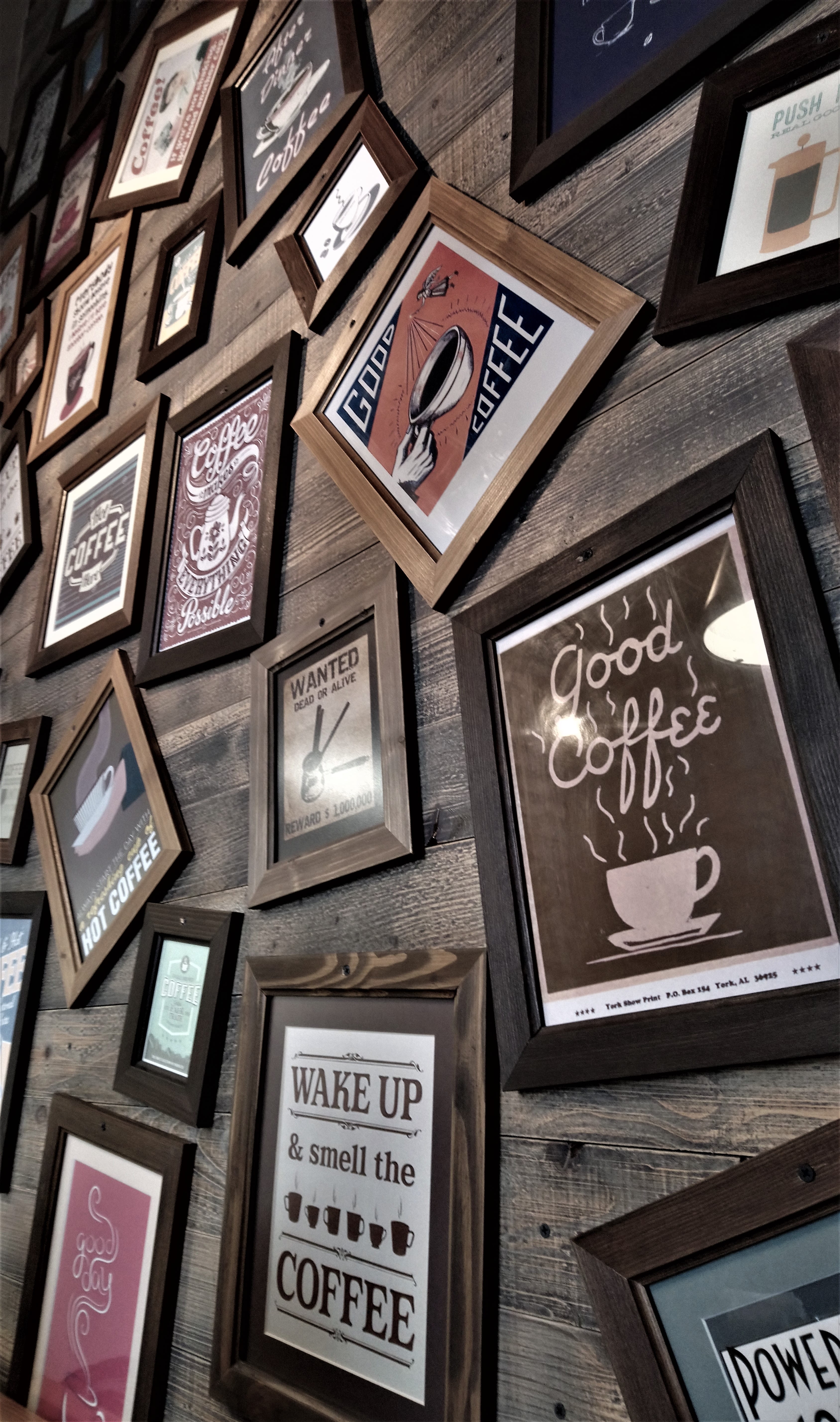 sign, variation, coffeecup, wall, no people, pictures, antique, good coffee, nostalgia, warm, wood, caffee, western script, art and craft, ukraine, picture, Phone HD Wallpaper