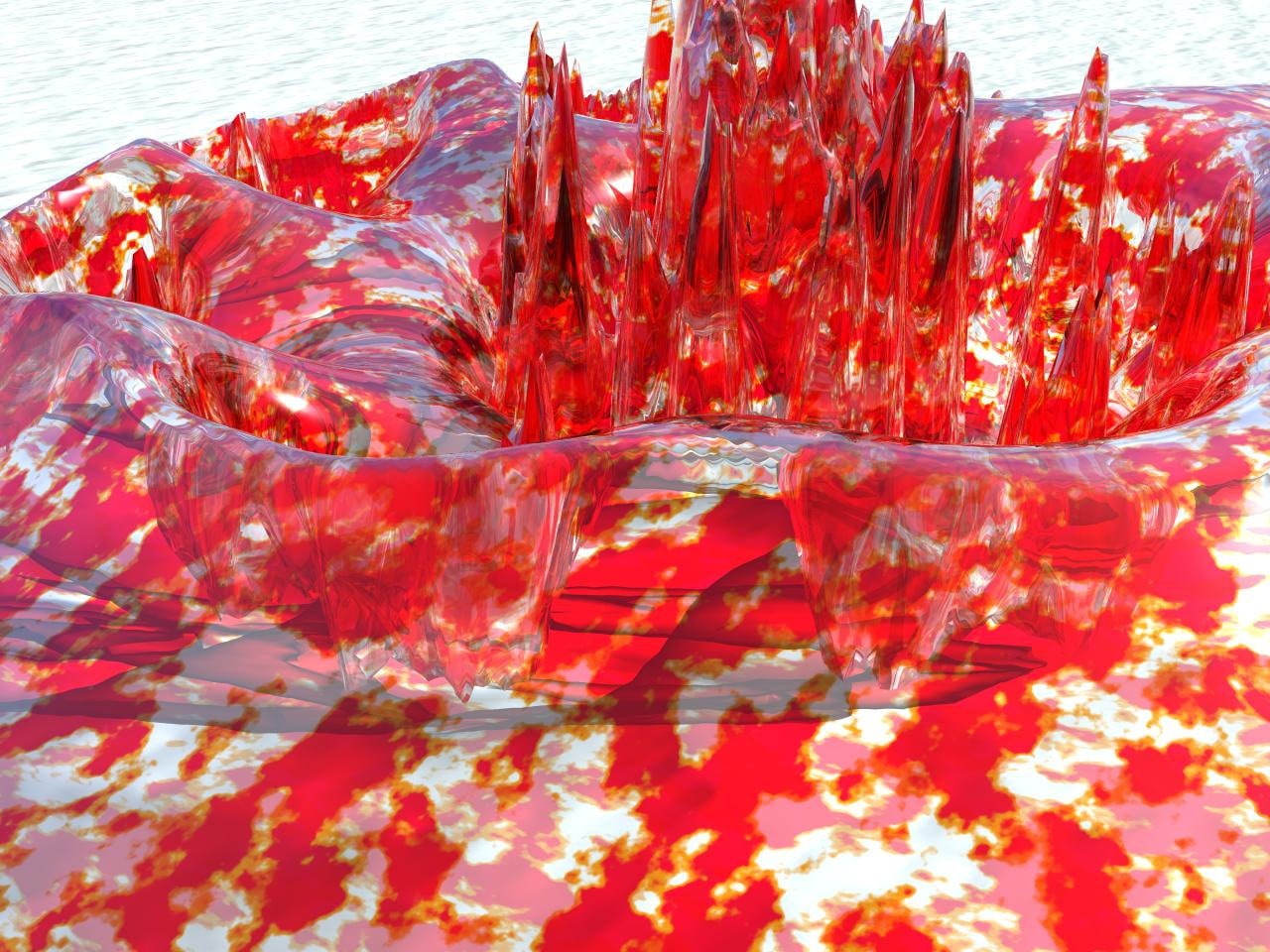 mollusk, white, abstract, texture, gelled, art, 720P, gel, hd, textures, red, jello, HD Wallpaper