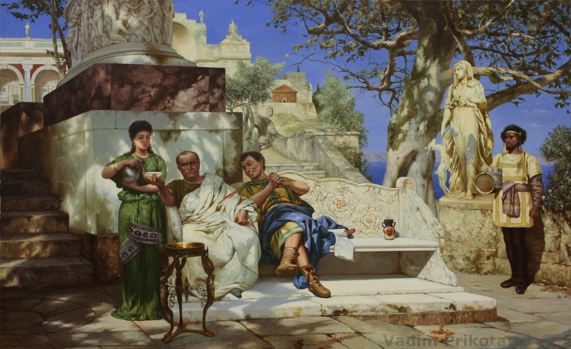 the, patricians, 720P, roma, arte, pintura, siesta, HD Wallpaper