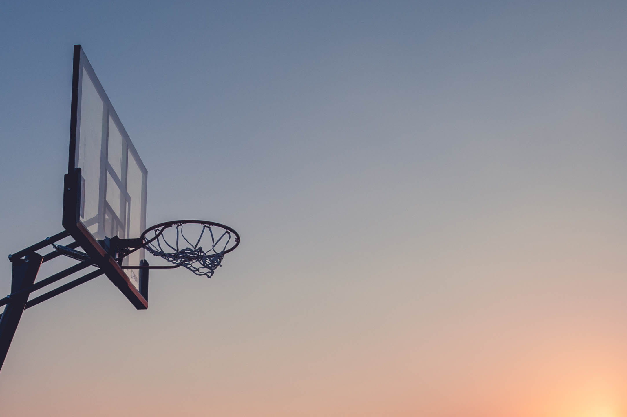 1080P, outdoors, sky, net - sports equipment, orange color, basketeball, no people, nature, metal, architecture, sport, basketball - sport, low angle view, HD Wallpaper