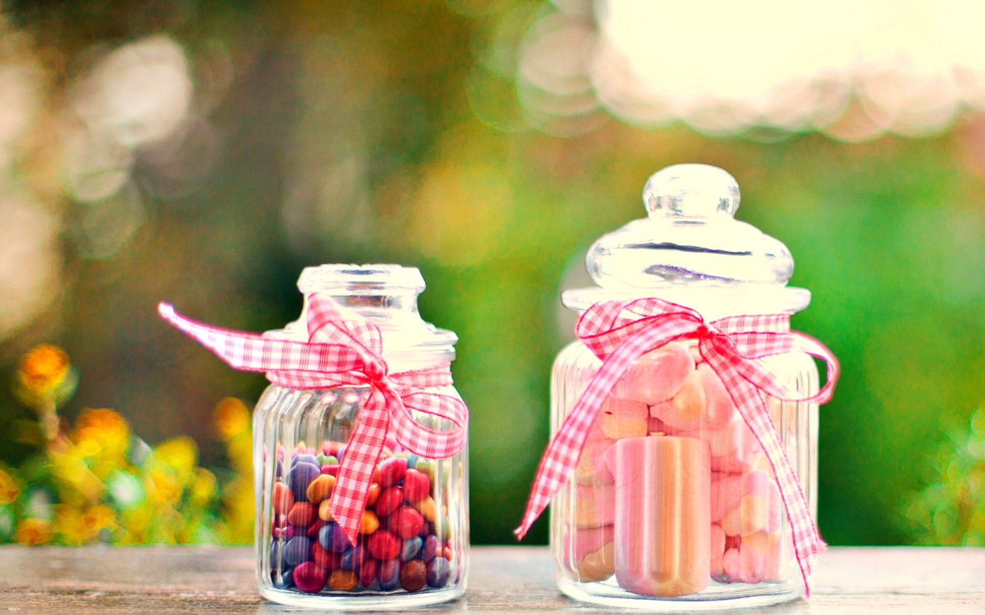 bokeh, 1080P, bottles, HD Wallpaper
