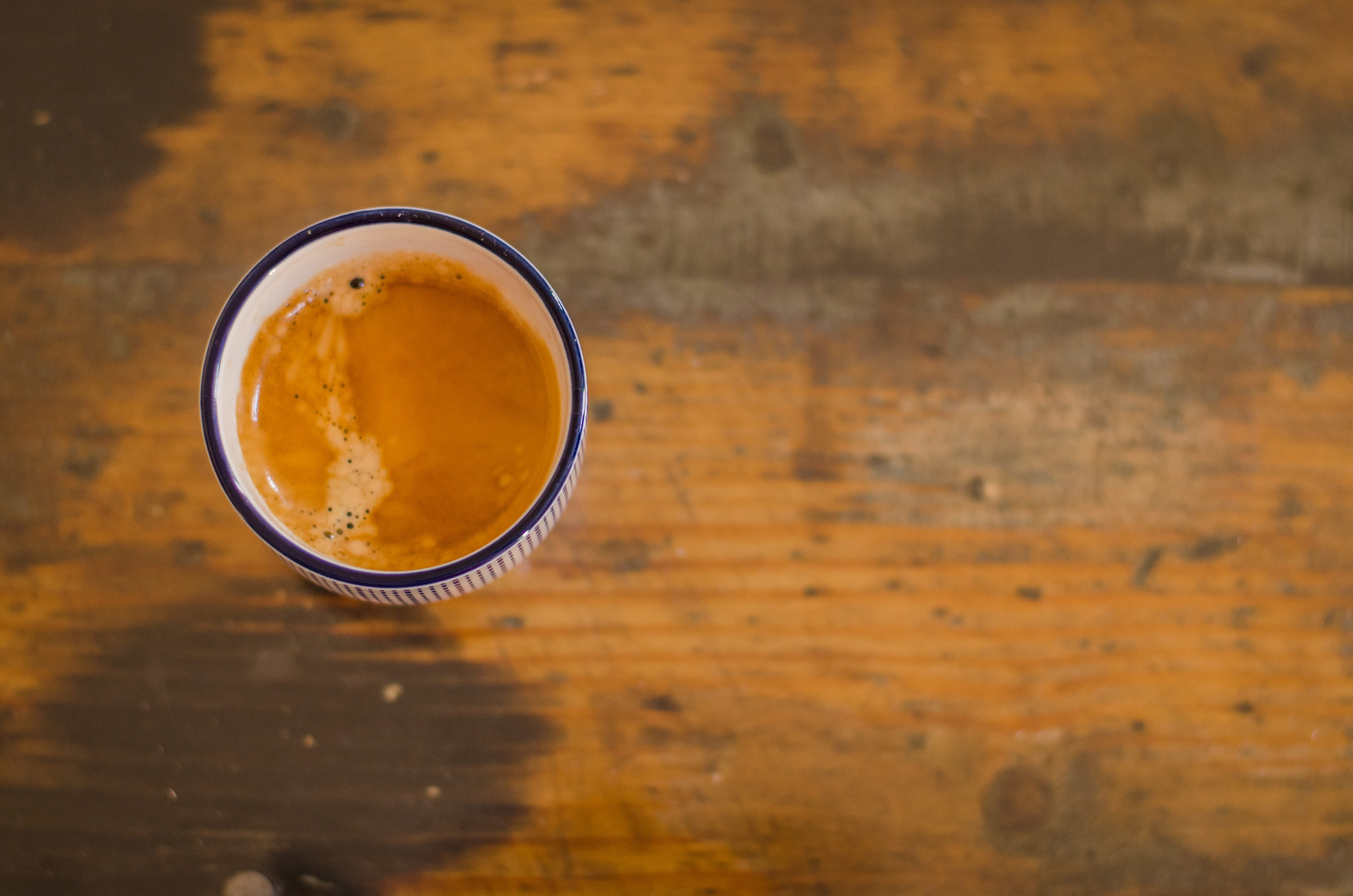 wood - material, drink, directly above, focus on foreground, espresso, circle, aroma, in the morning, mug, coffee shop, breakfast, no people, brown, caffeine, HD Wallpaper
