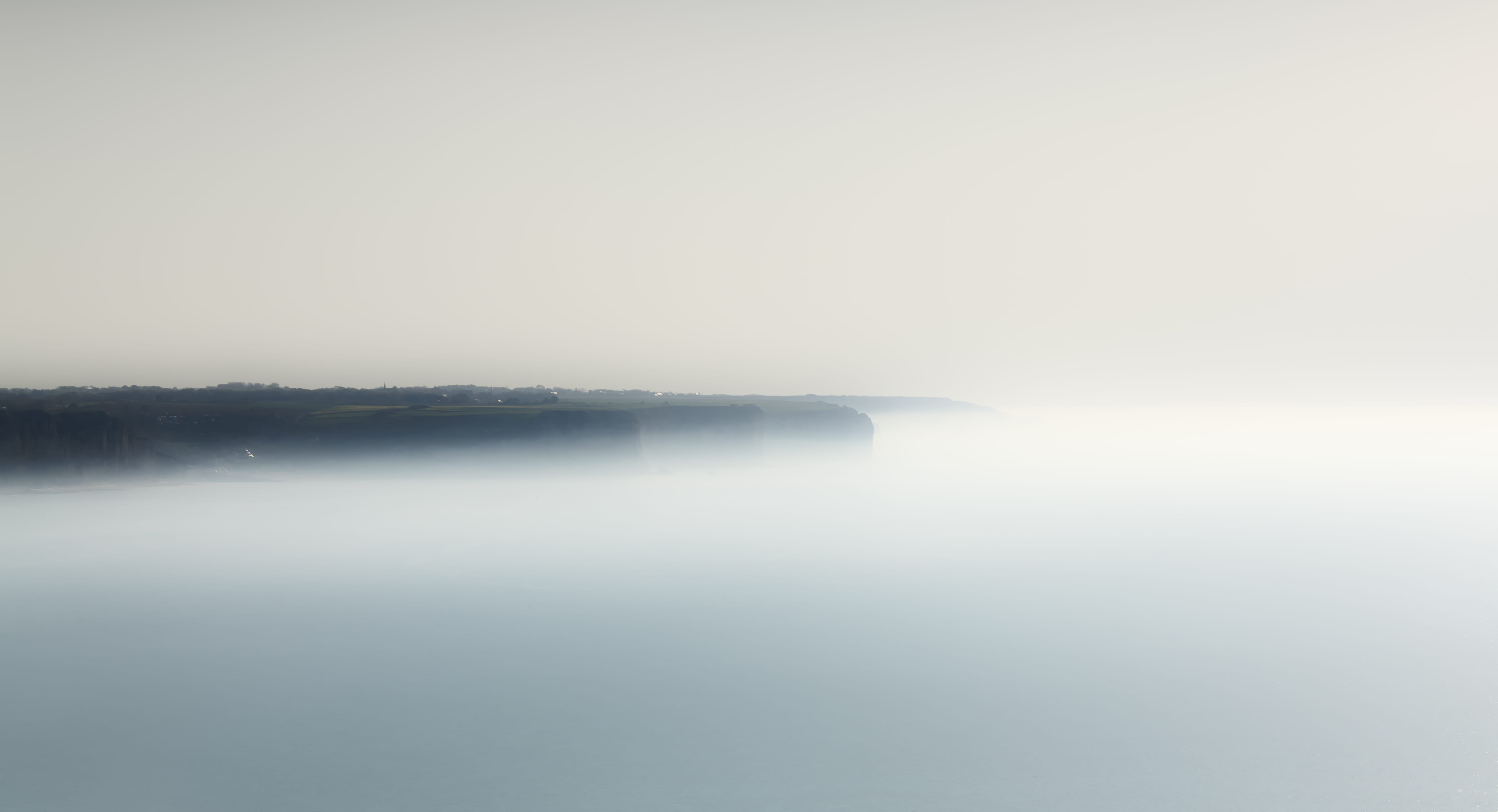 sea, beauty in nature, no people, cliff, idyllic, water, tranquil scene, nature, moody sky, horizon overr, seascape, beach, horizon, tranquility, ocean, HD Wallpaper
