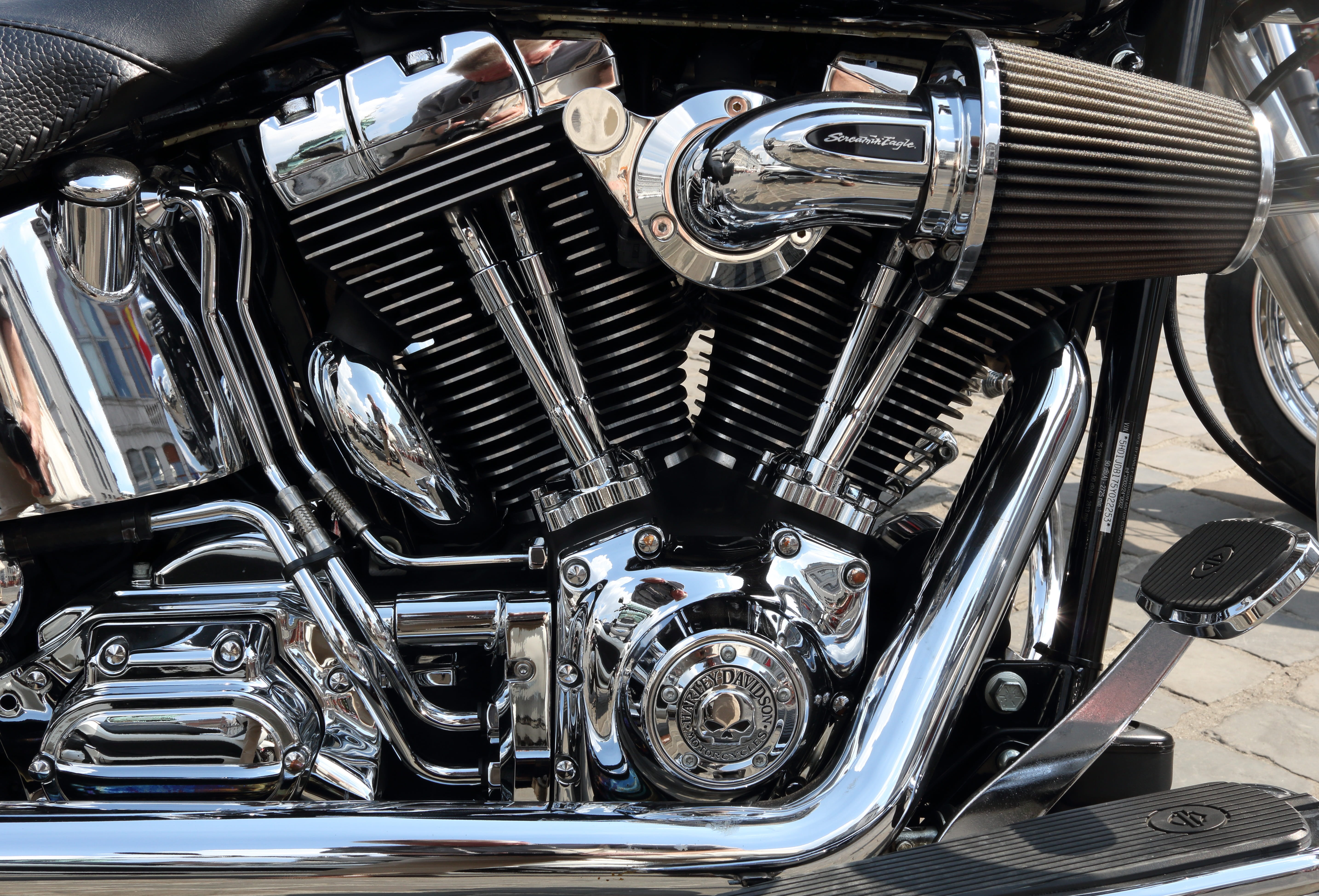 car, pushrod, motorcycle, vehicle part, shiny, harley, overpriced, retro, overrated, silver colored, mode of transportation, engineering, davidson, indoors, HD Wallpaper