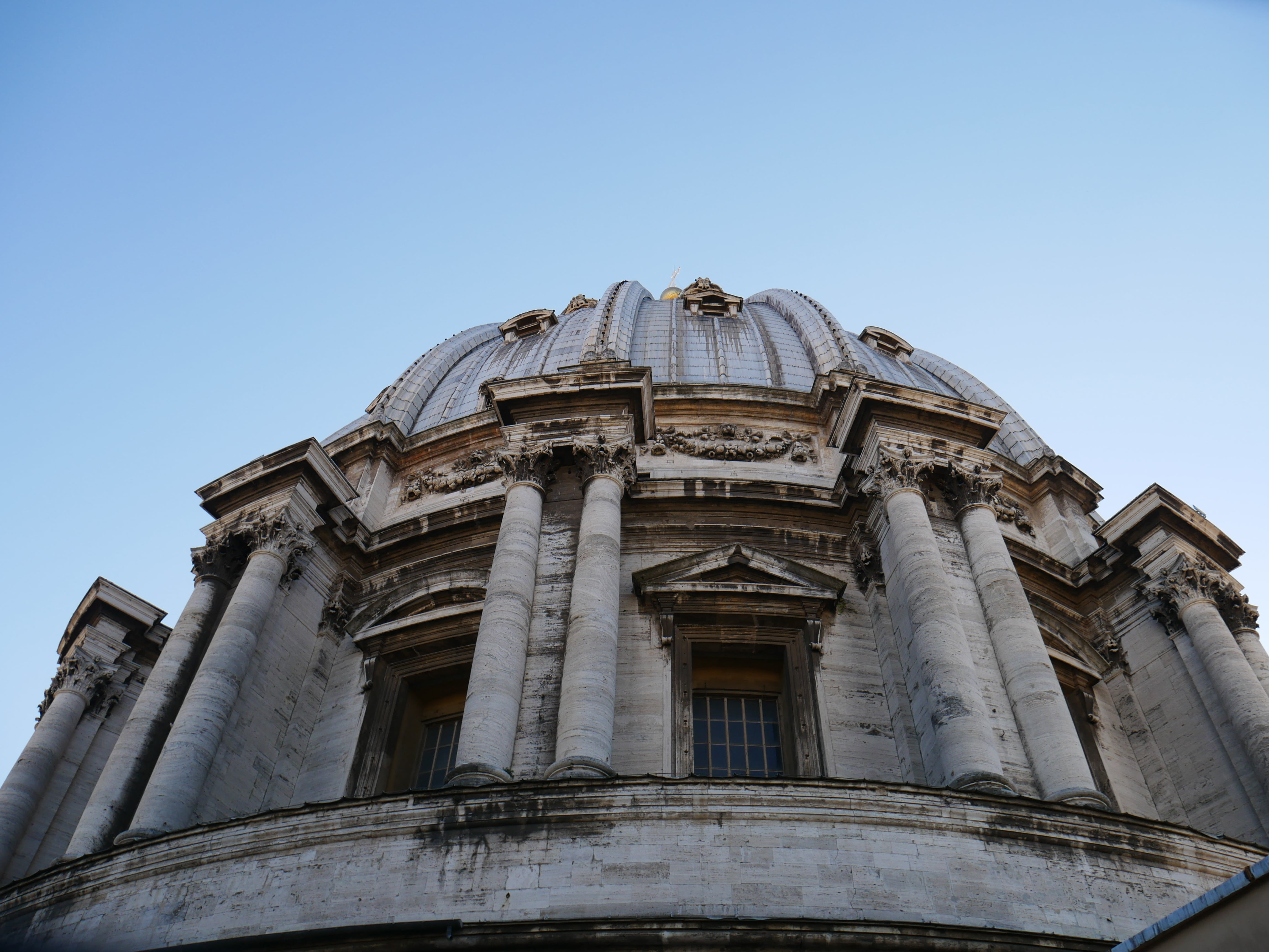 no people, day, clear sky, history, blue, sky, vatican, 4K, outdoors, ancient civilization, belief, the past, church, architecture, religion, buildings, HD Wallpaper
