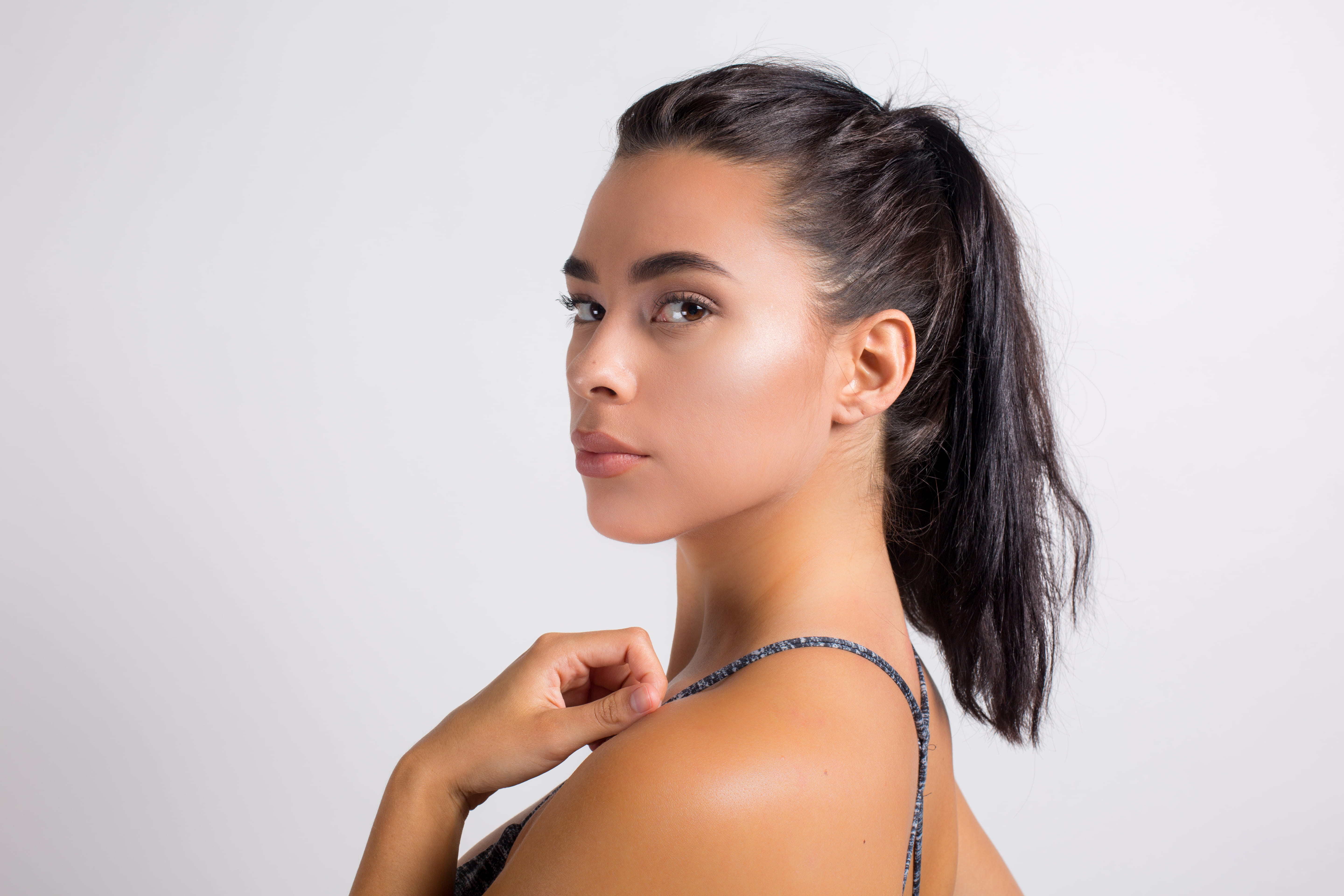 gym, headshot, beauty, beautiful people, hair, closeup, young, fitness, fashion, girl, hairstyle, brow eyes, big lips, lady, young women, face, brown hair, HD Wallpaper