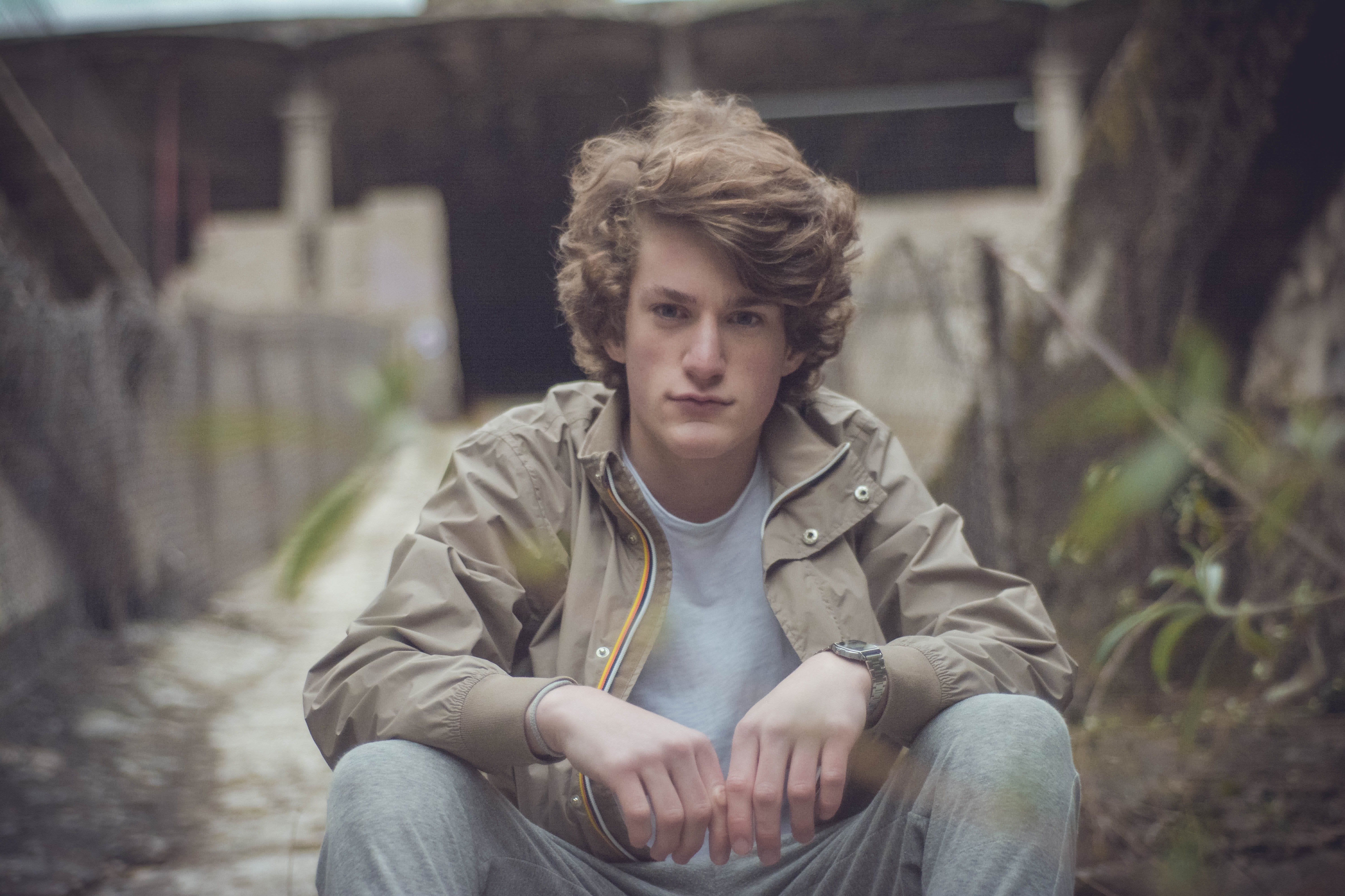 depression - sadness, adult, vintage, outdoors, social issues, front view, hair, looking at camera, young men, sadness, architecture, hairstyle, italy, HD Wallpaper