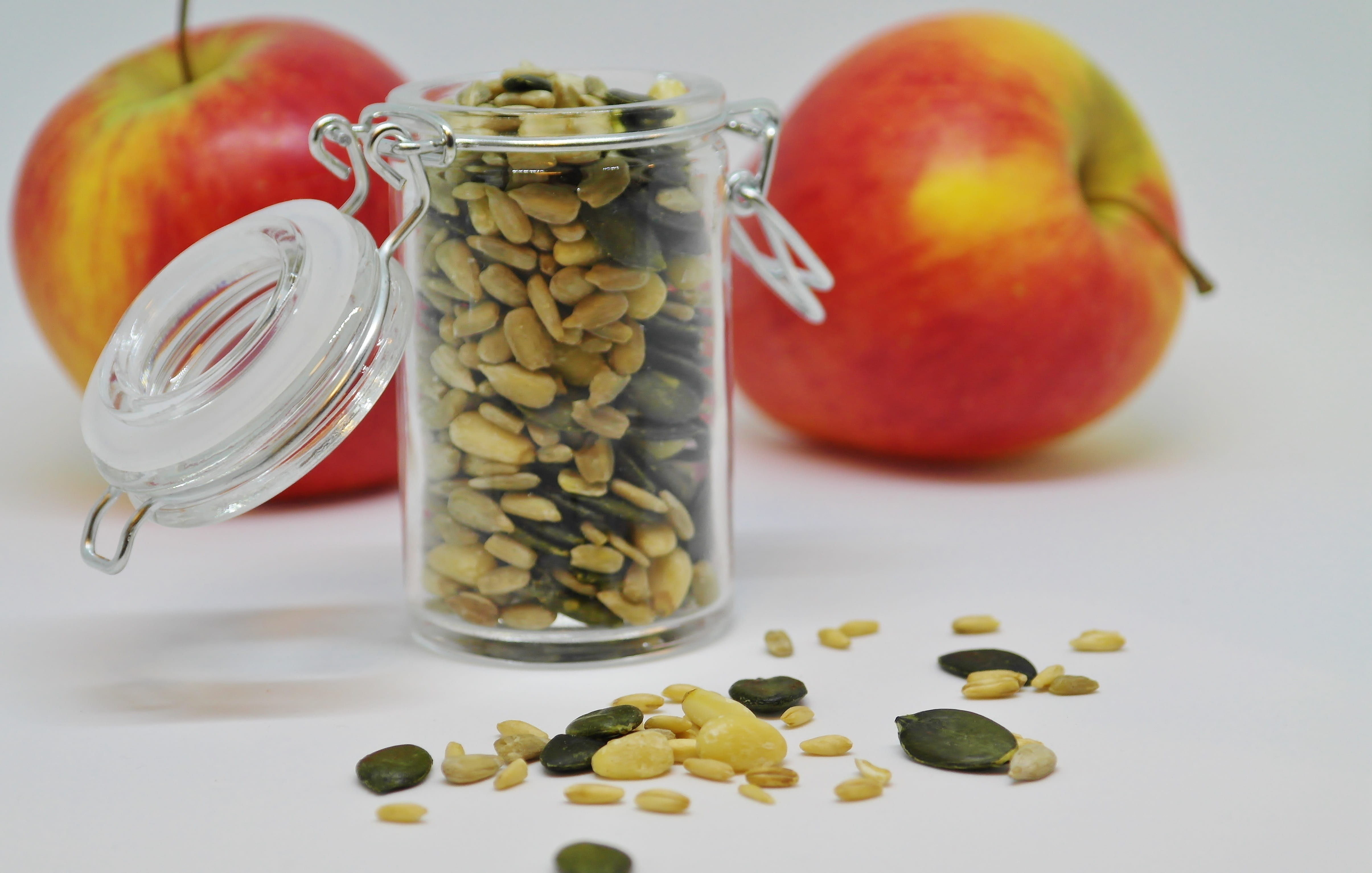 foodfoto, choice, vegetarian, seed, vitamins, food and drink, healthy eating, wellbeing, close, 4K, large group of objects, food, healthy, healty, glass, HD Wallpaper